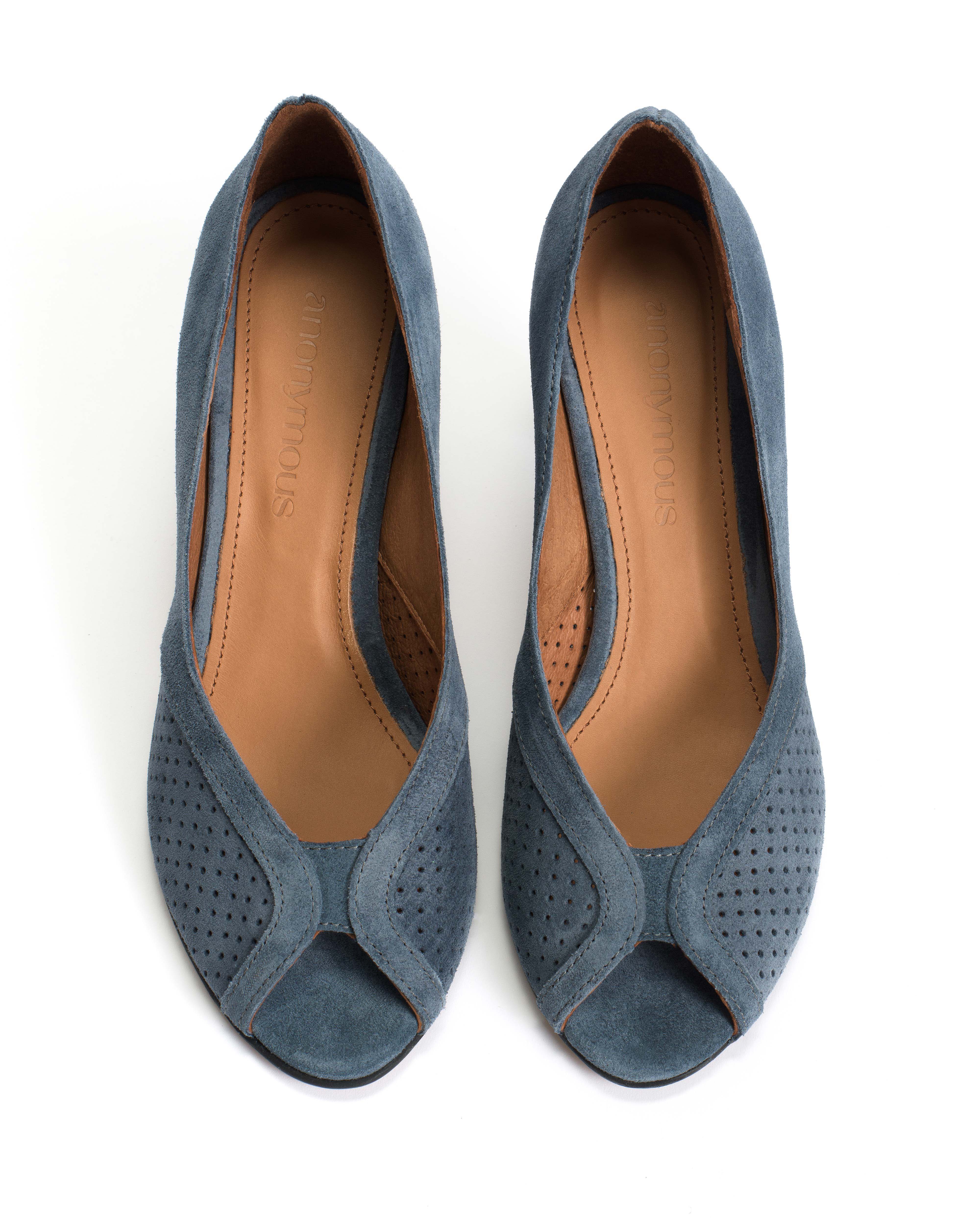 Alania Calf Suede Denim Blue - Image 4
