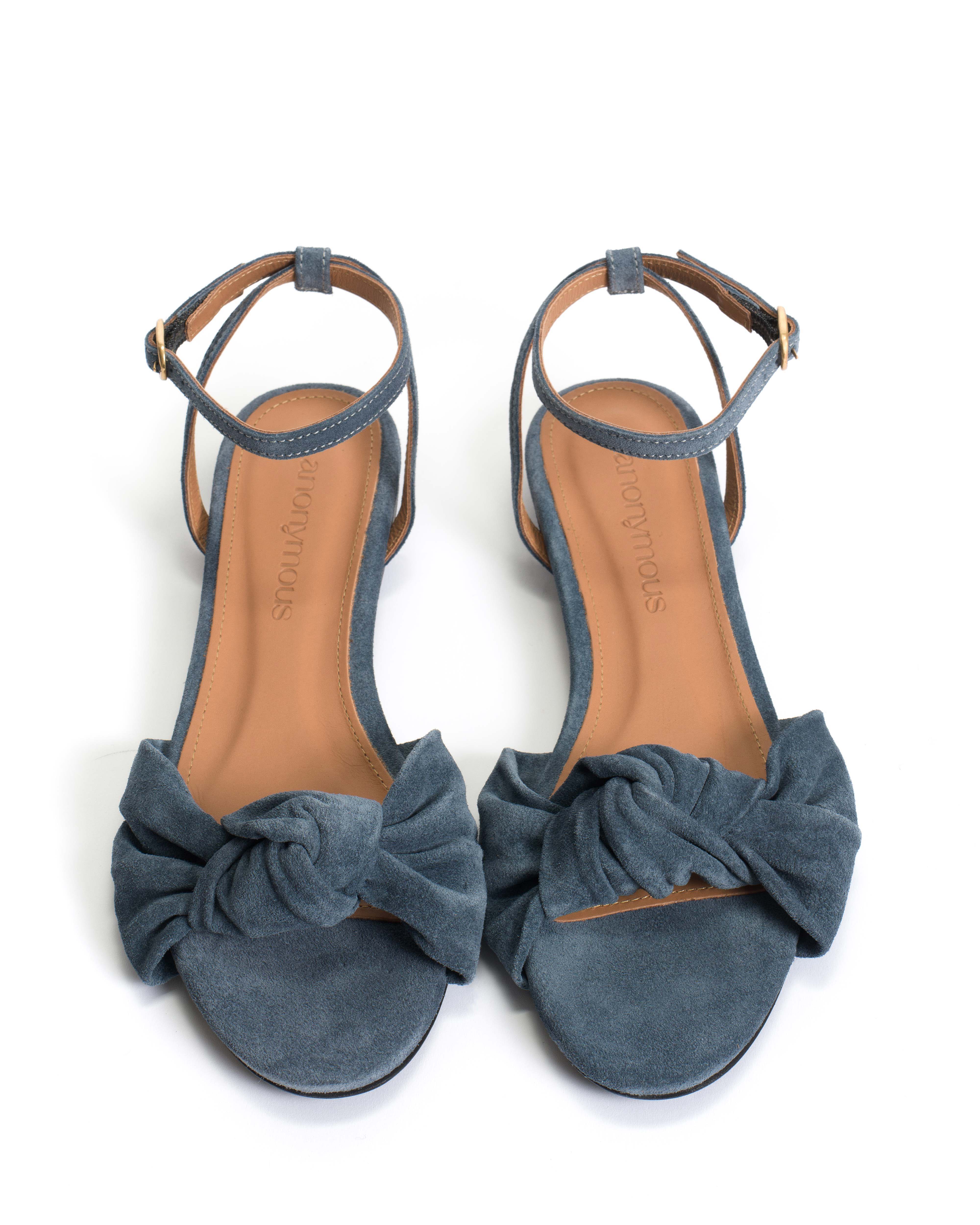 Aliza 10 Calf suede Denim blue - Image 3