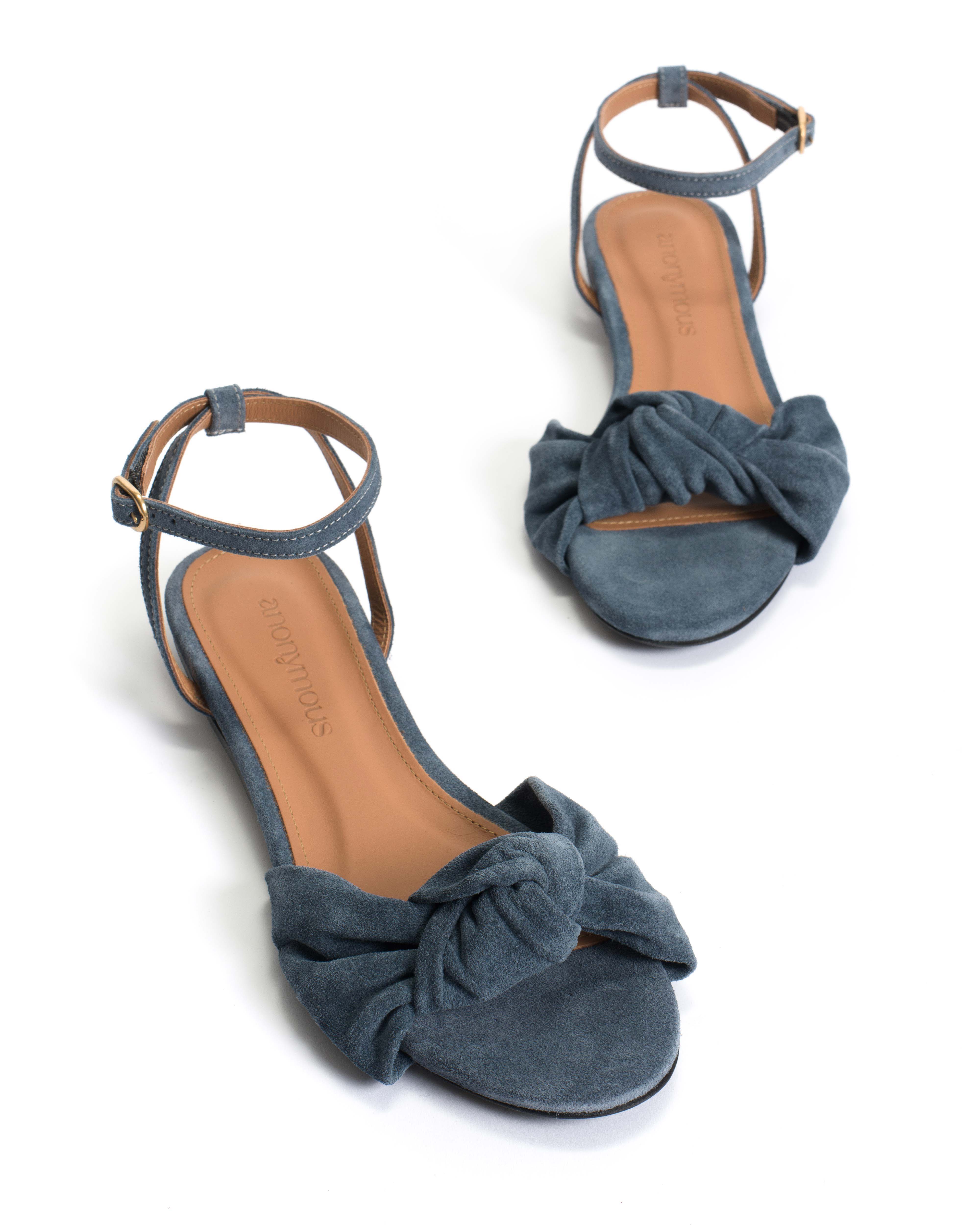 Aliza 10 Calf suede Denim blue - Image 5