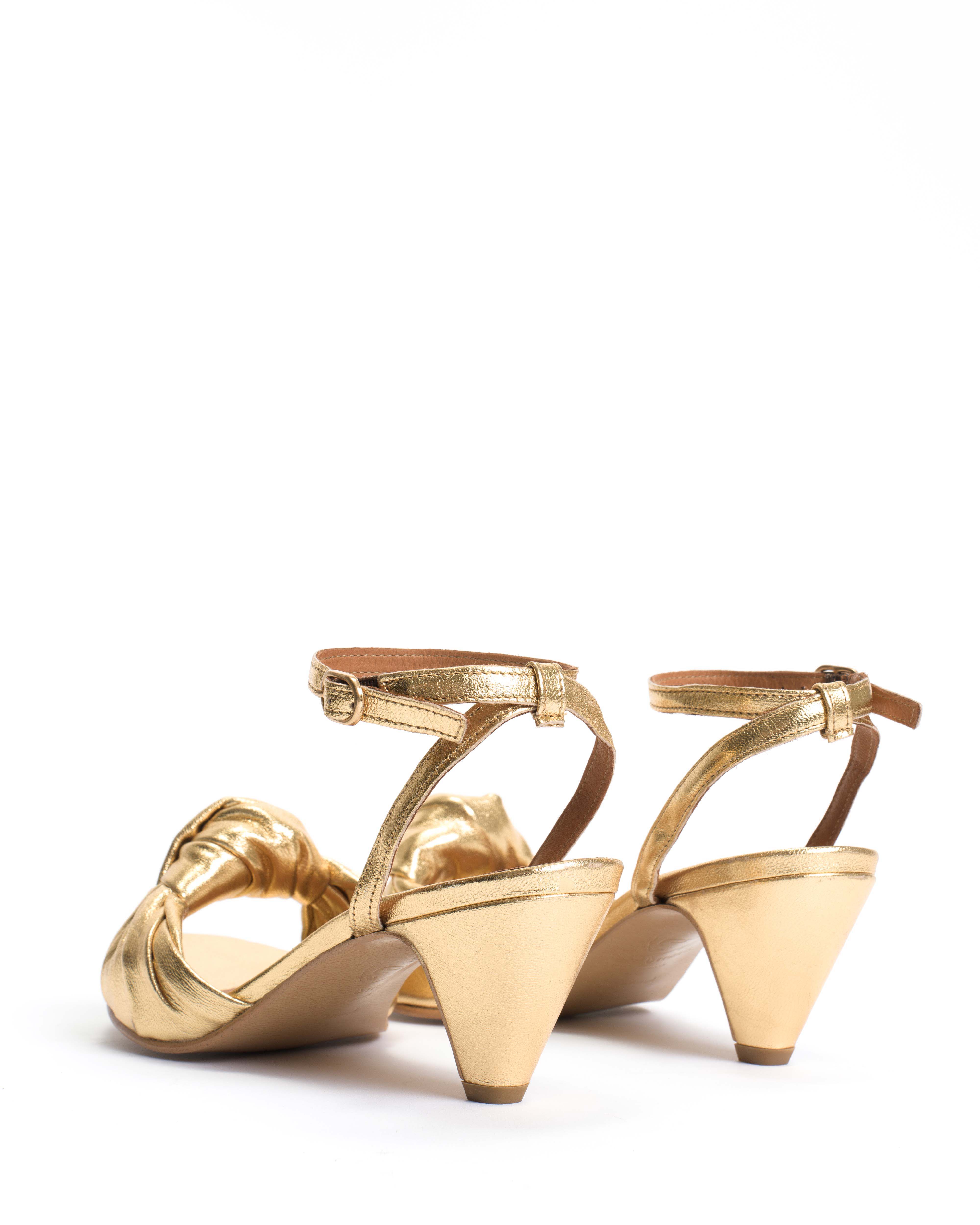 Aliza 50 stiletto Metallic goat Gold - Image 5