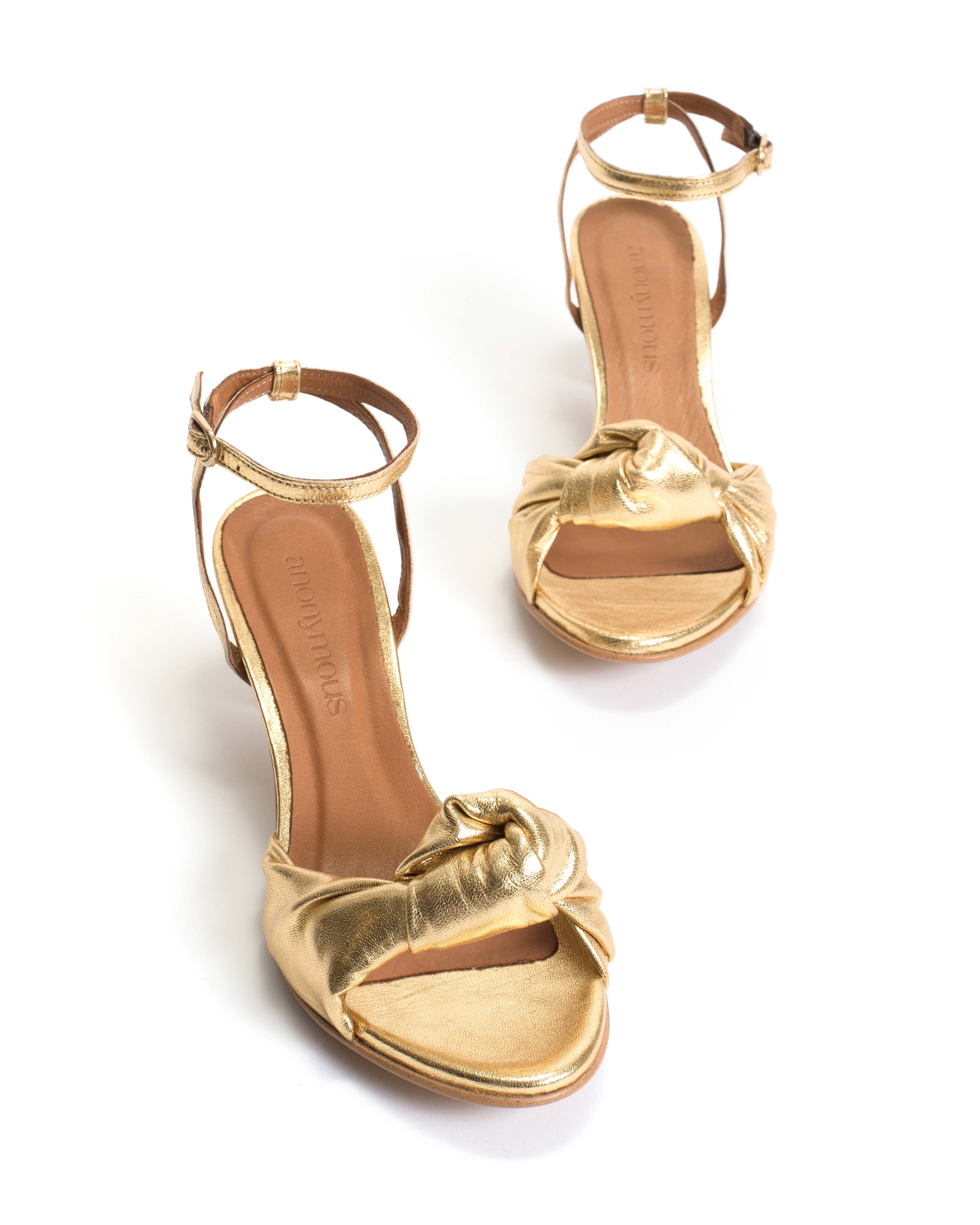 Aliza 50 stiletto Metallic goat Gold - Image 6