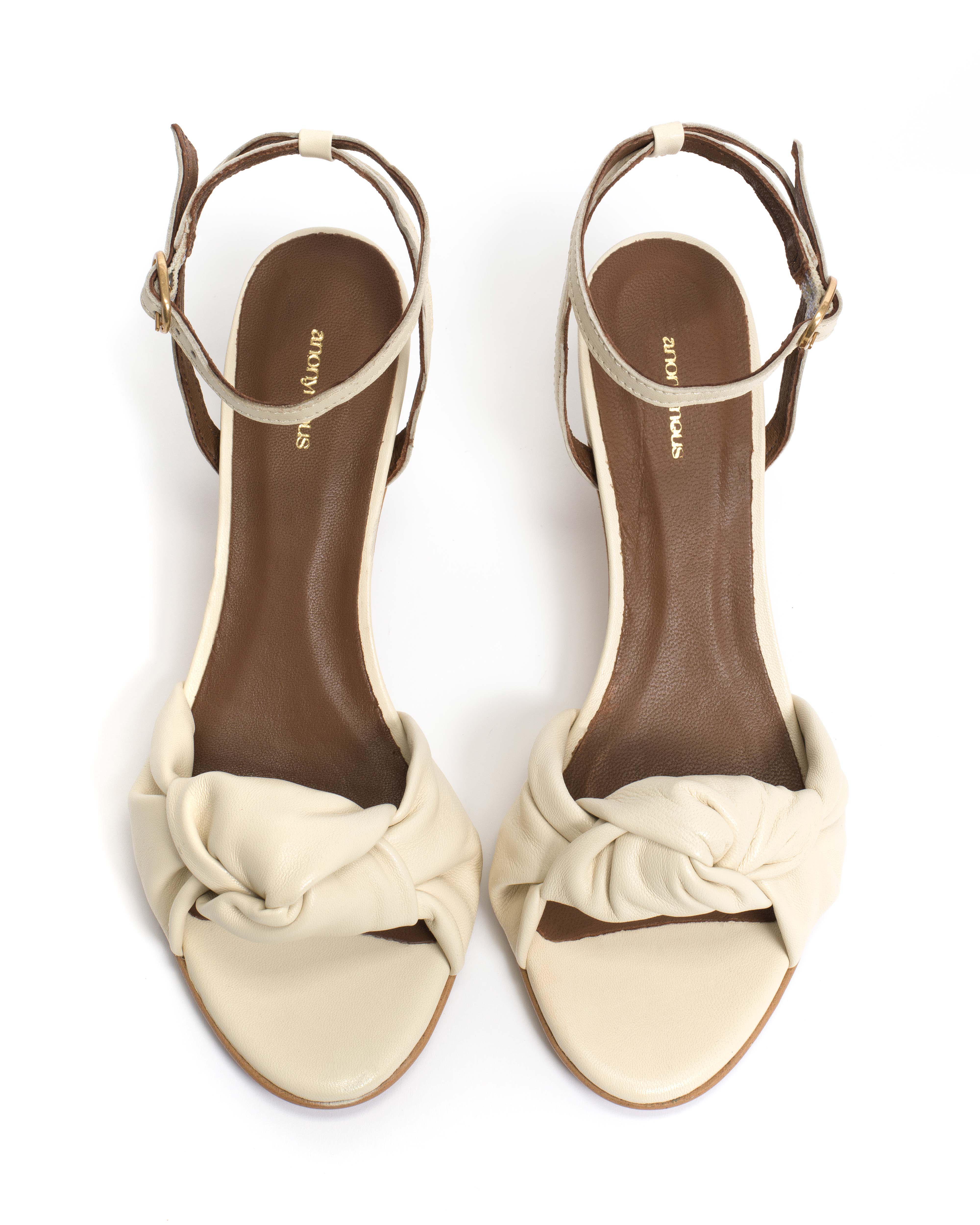 Aliza 50 stiletto Shiny lamb White sand - Image 3