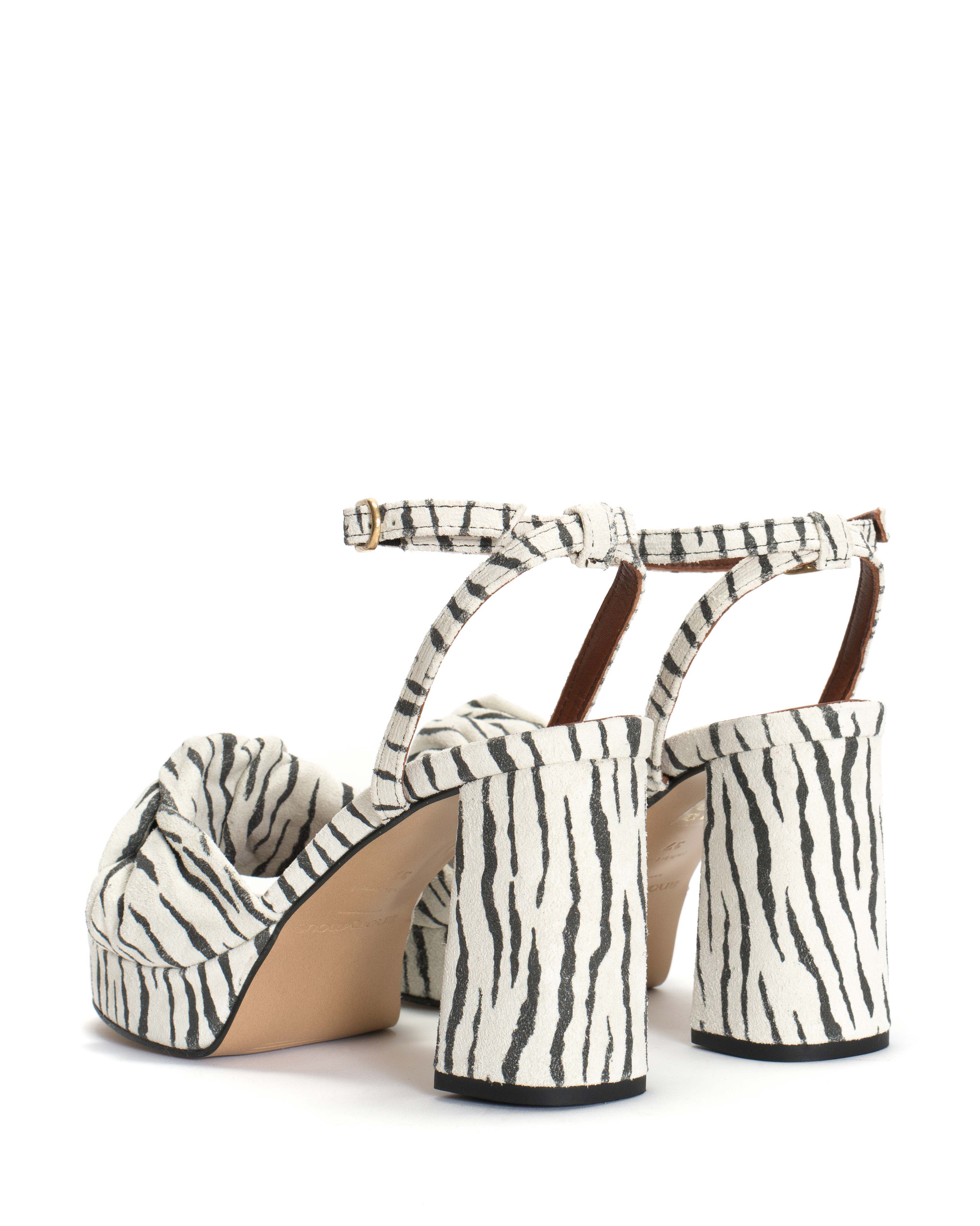 Aliza 85 platform Calf suede print Zebra - Image 5
