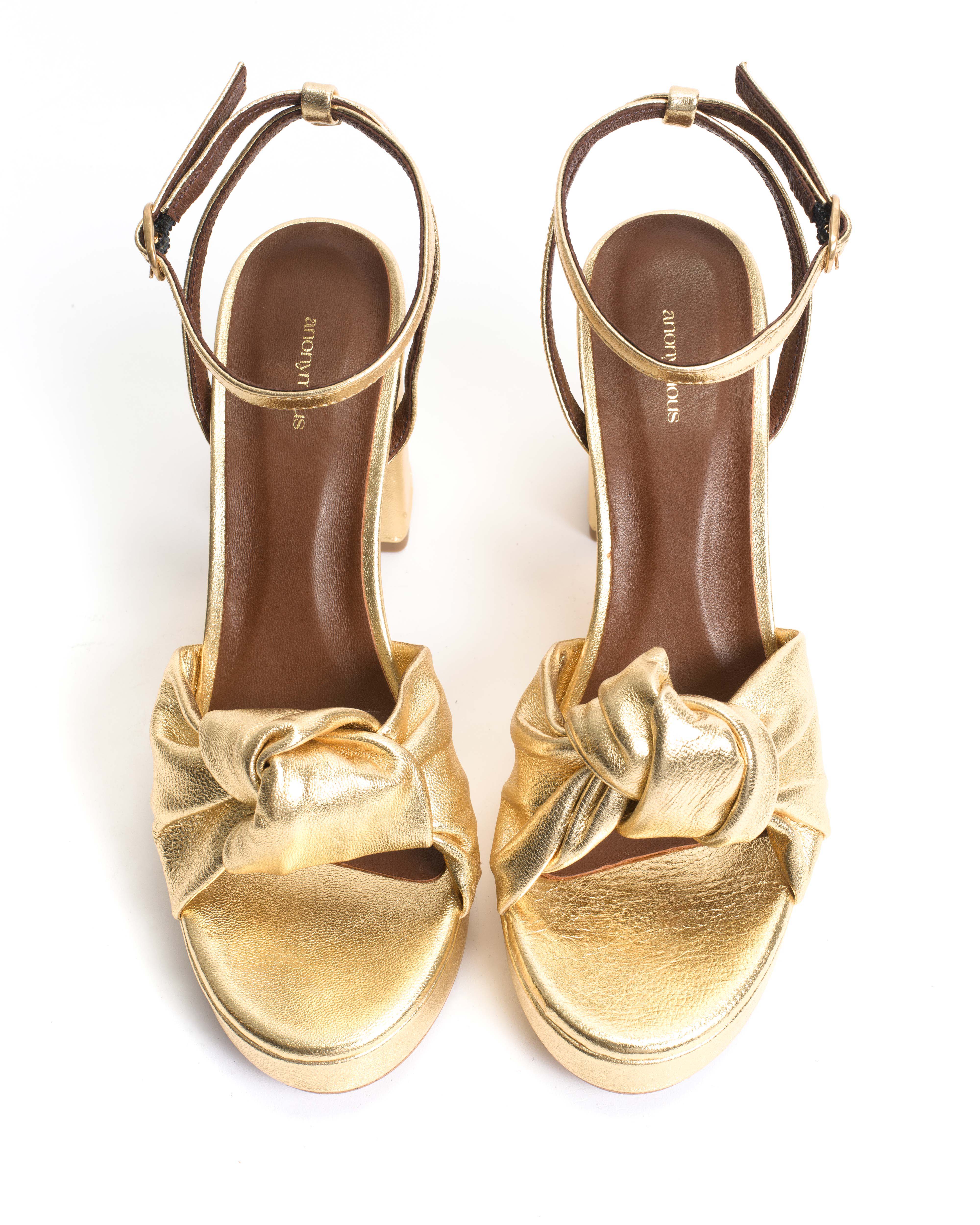 Aliza 85 platform Metallic goat Gold - Image 3