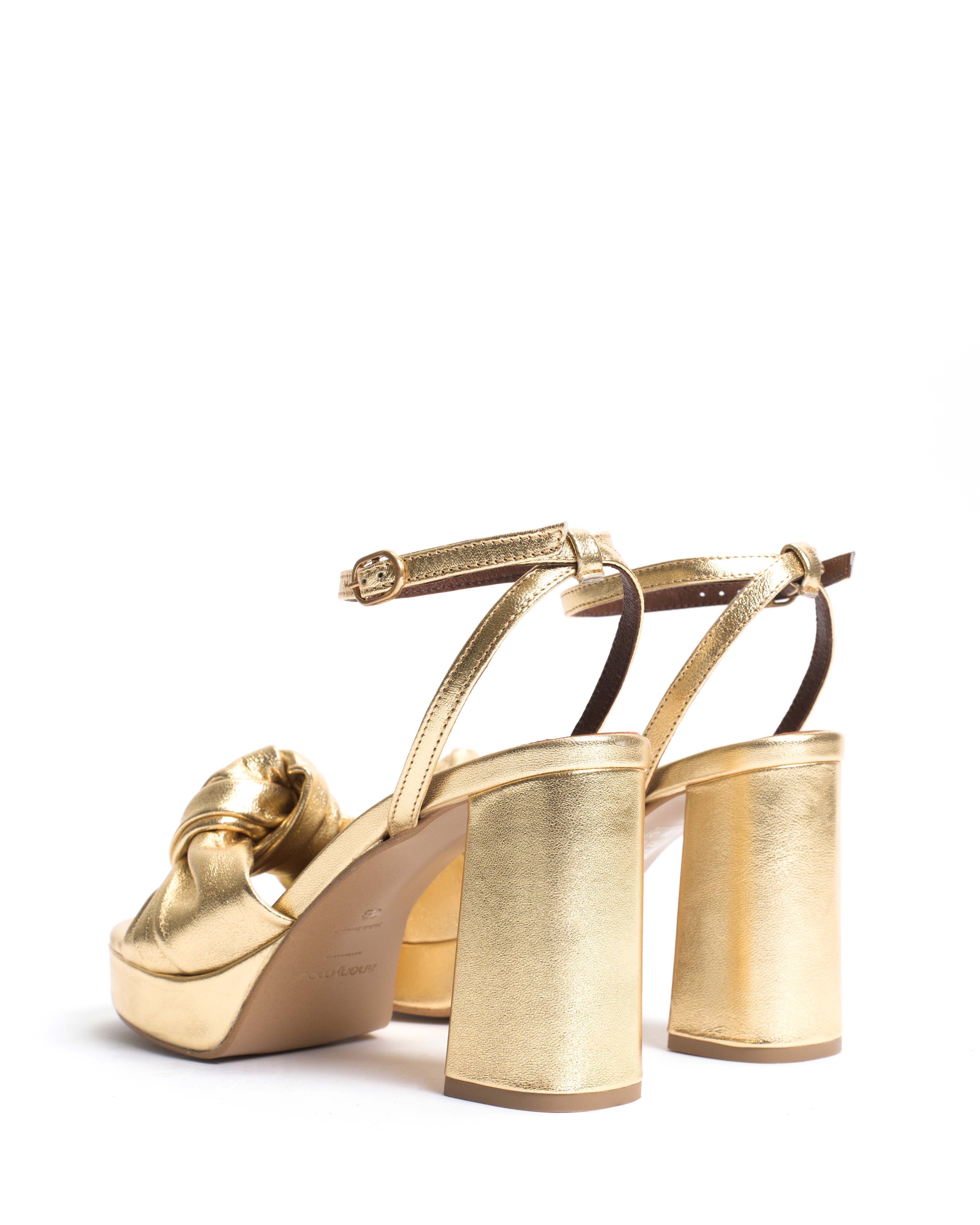 Aliza 85 platform Metallic goat Gold - Image 4