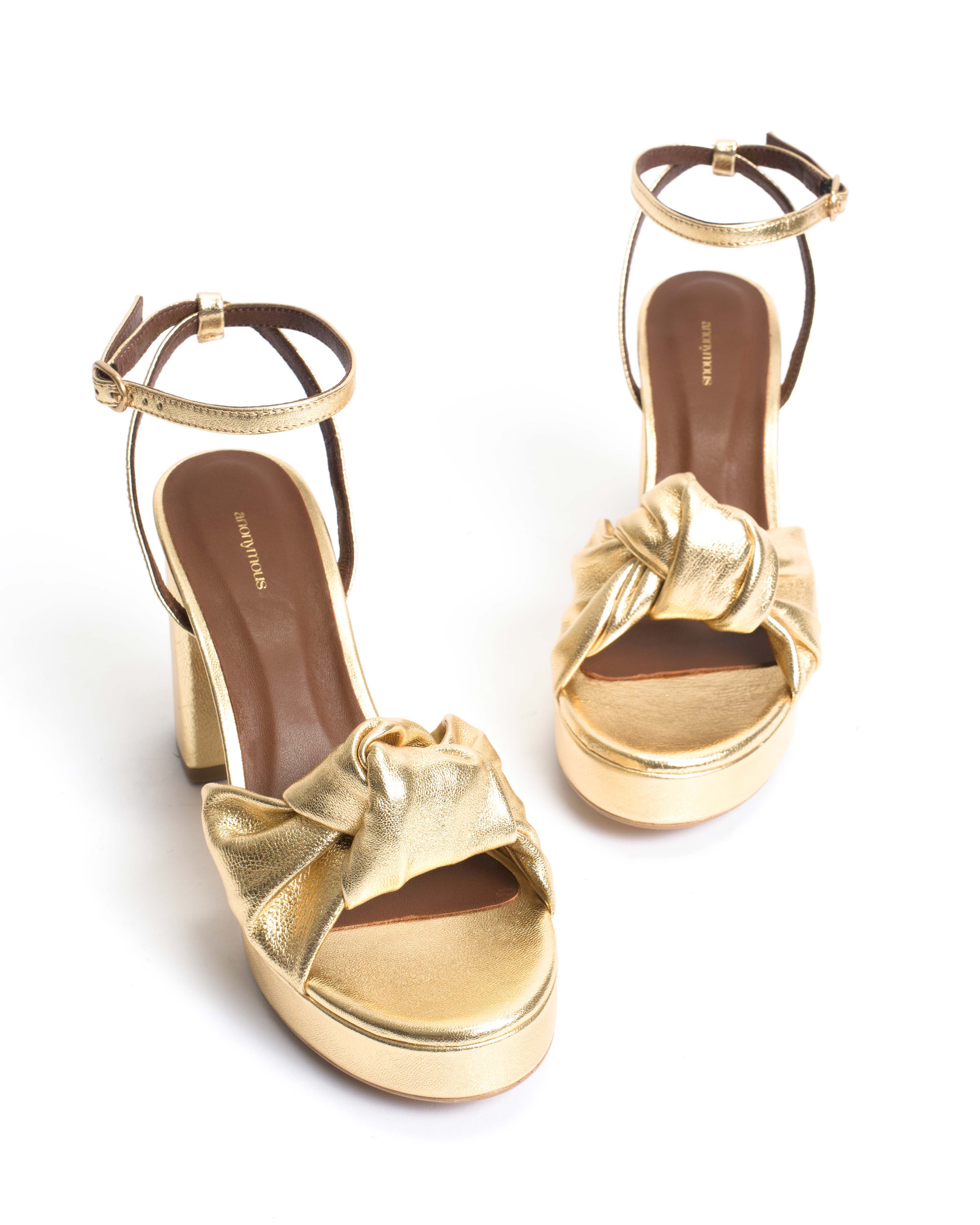 Aliza 85 platform Metallic goat Gold - Image 5