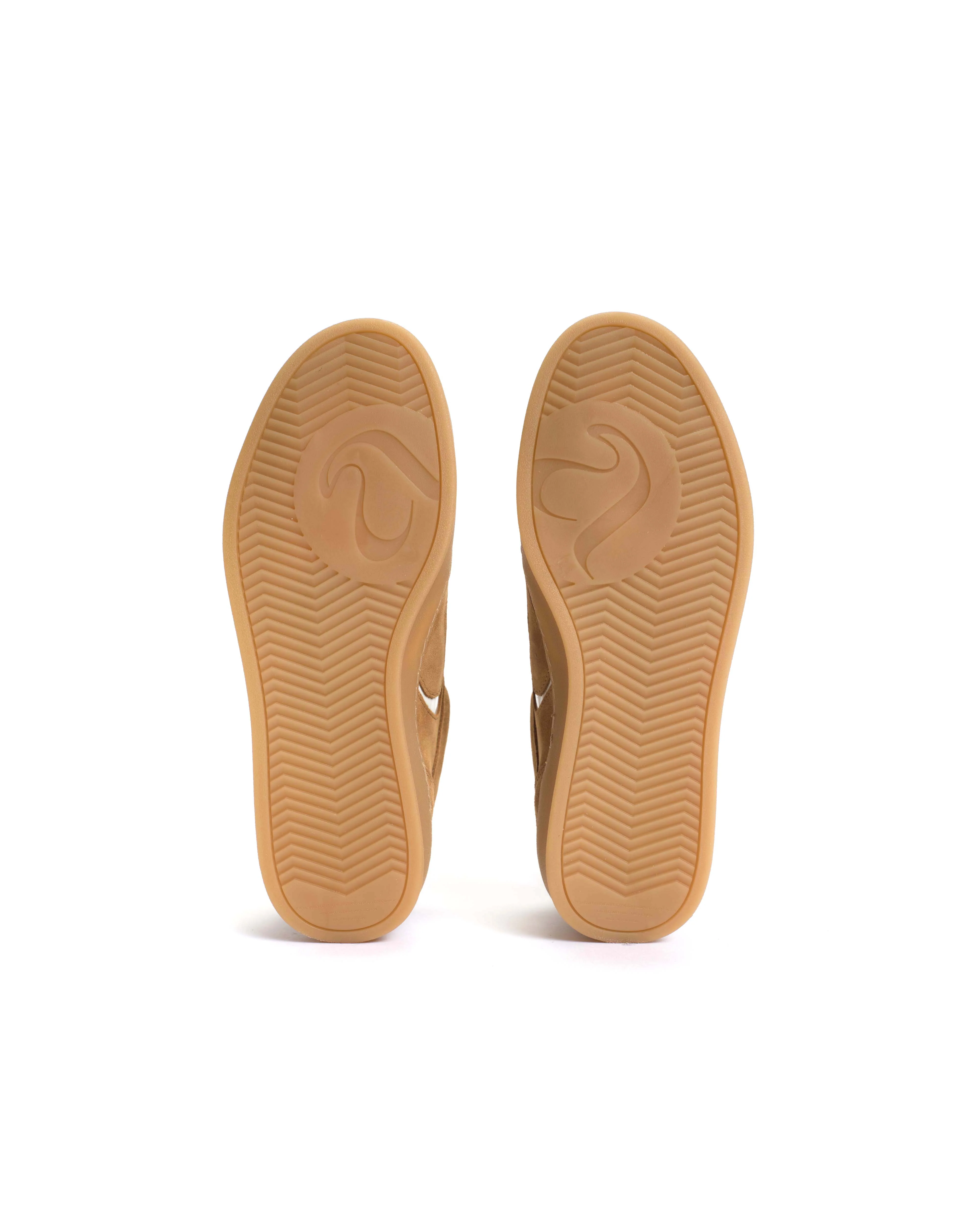 Blaire Calf suede & polished soft calf Bamboo brown & white sand - Image 6