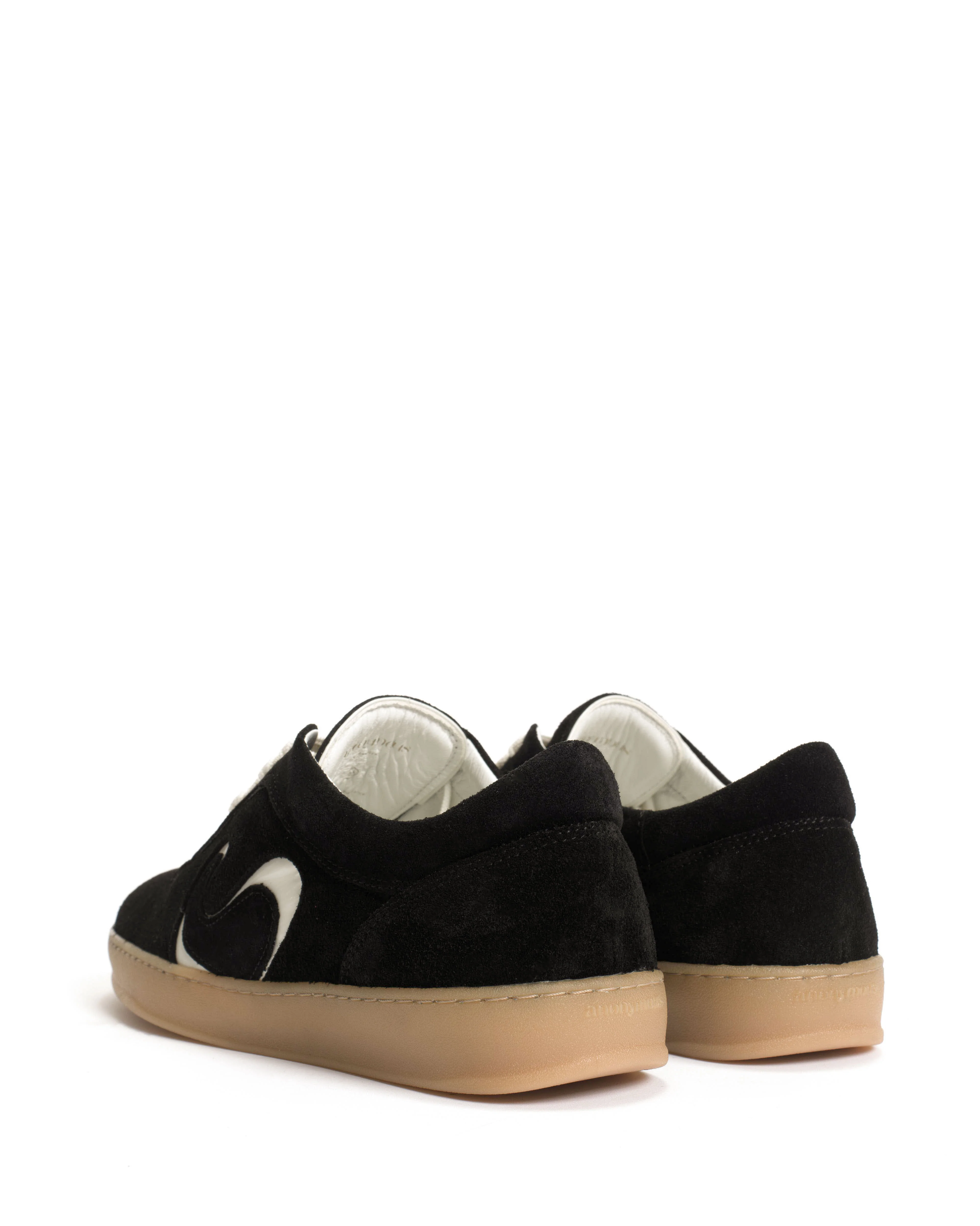 Blaire Calf suede & polished soft calf Black & white sand - Image 4