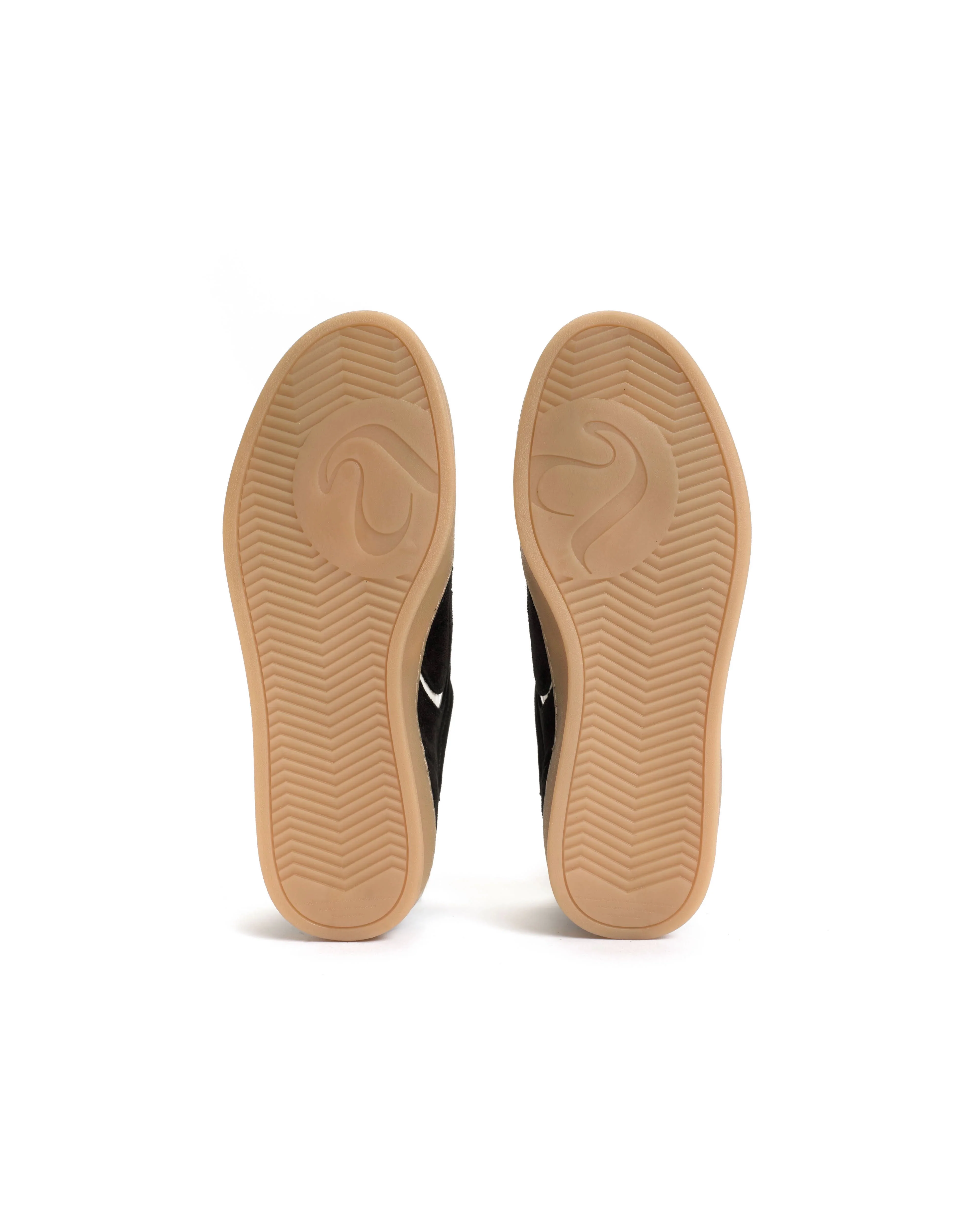 Blaire Calf suede & polished soft calf Black & white sand - Image 6