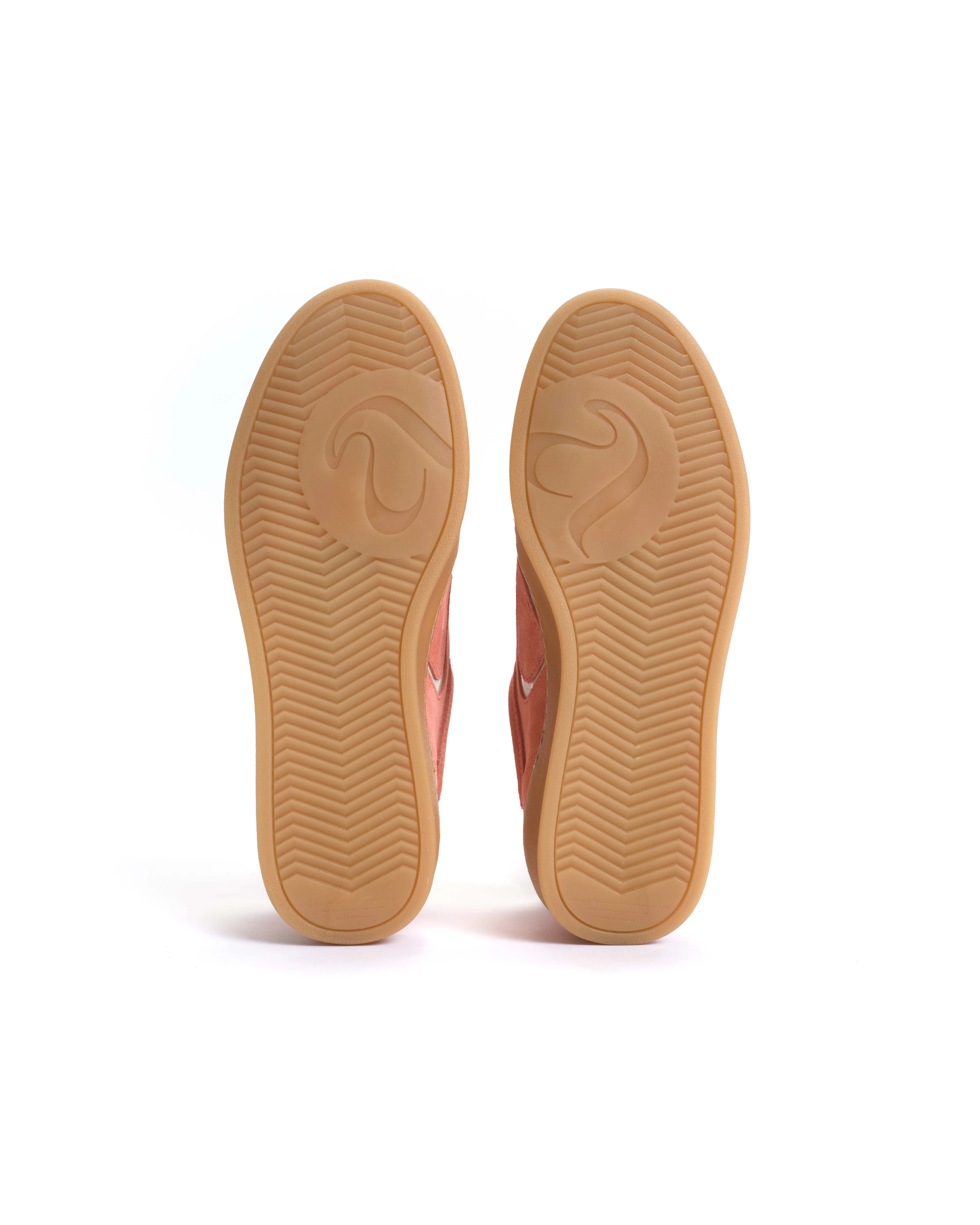 Blaire Calf suede & polished soft calf Coral pink & sand white - Image 6