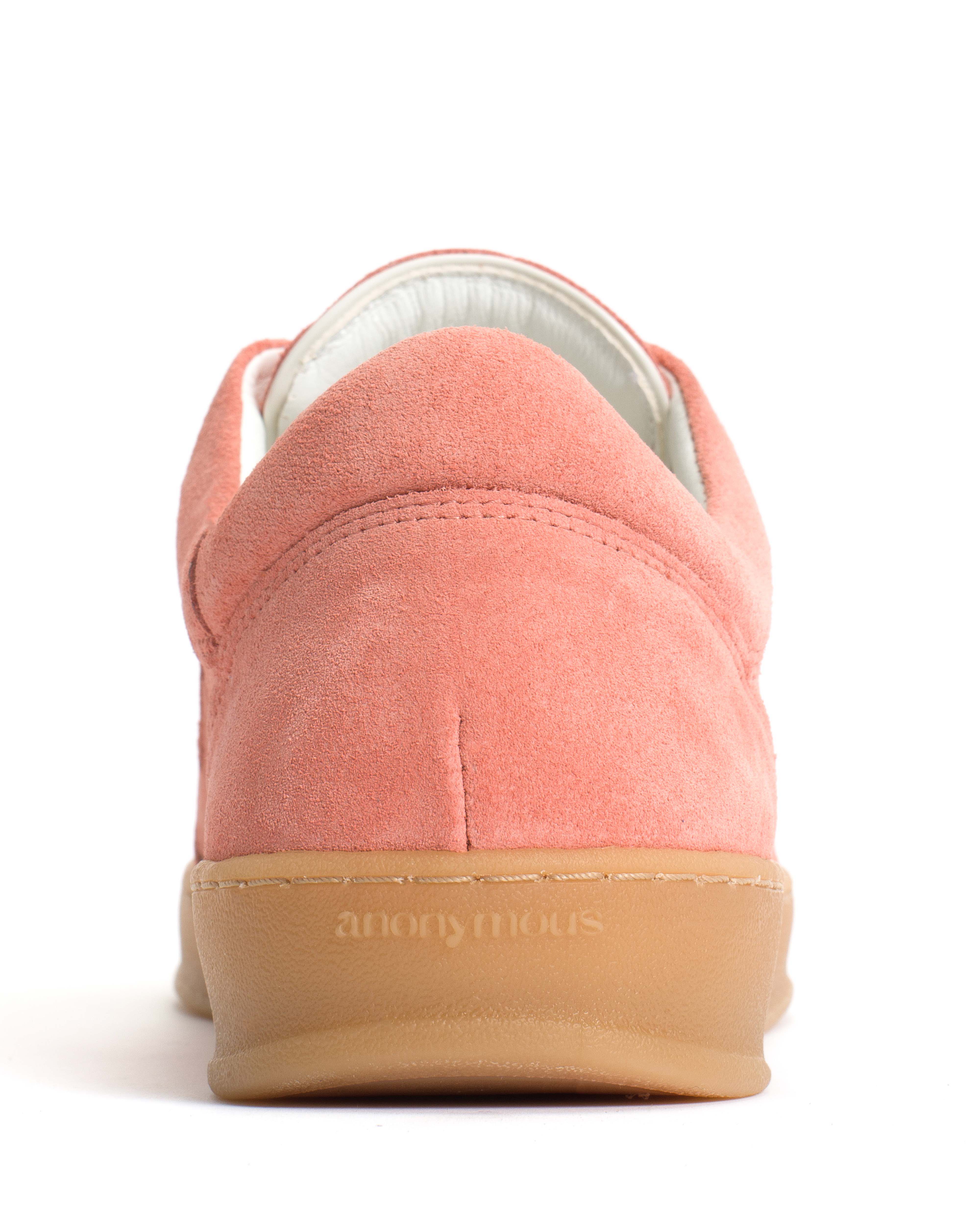 Blaire Calf suede & polished soft calf Coral pink & sand white - Image 8