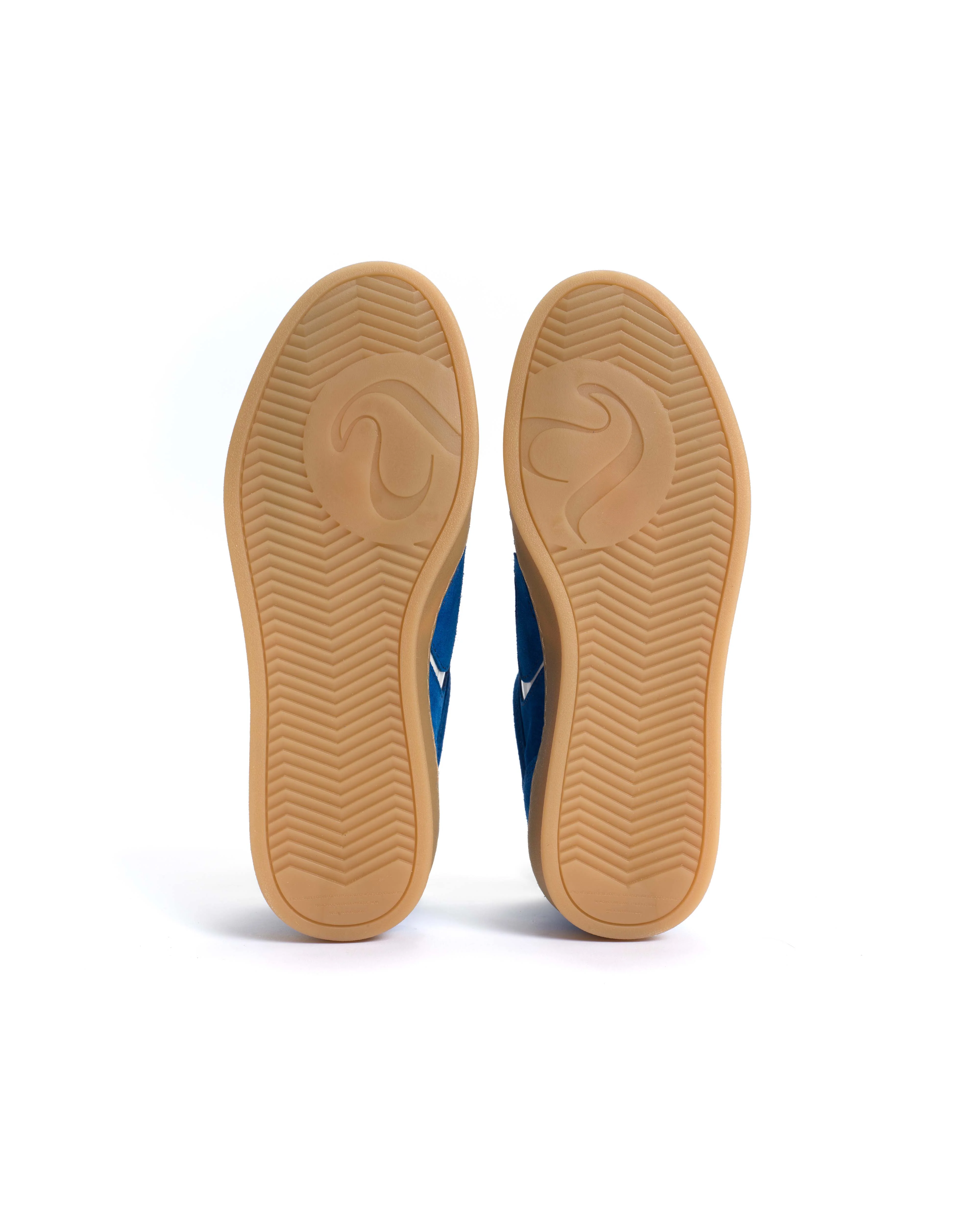 Blaire Calf suede & polished soft calf Electric blue & sand white - Image 6