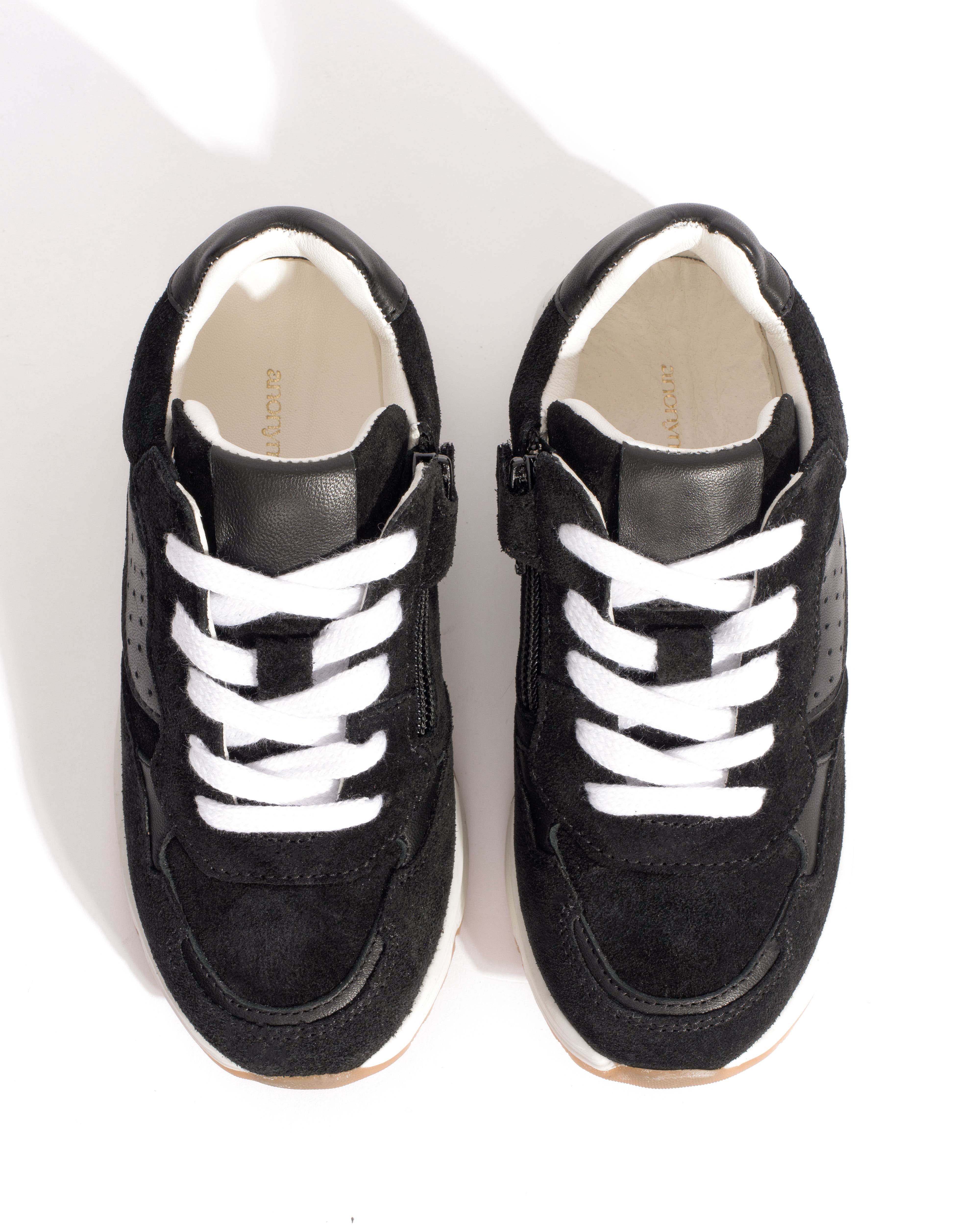Cally junior Calf suede & sleek leather Black - Image 4