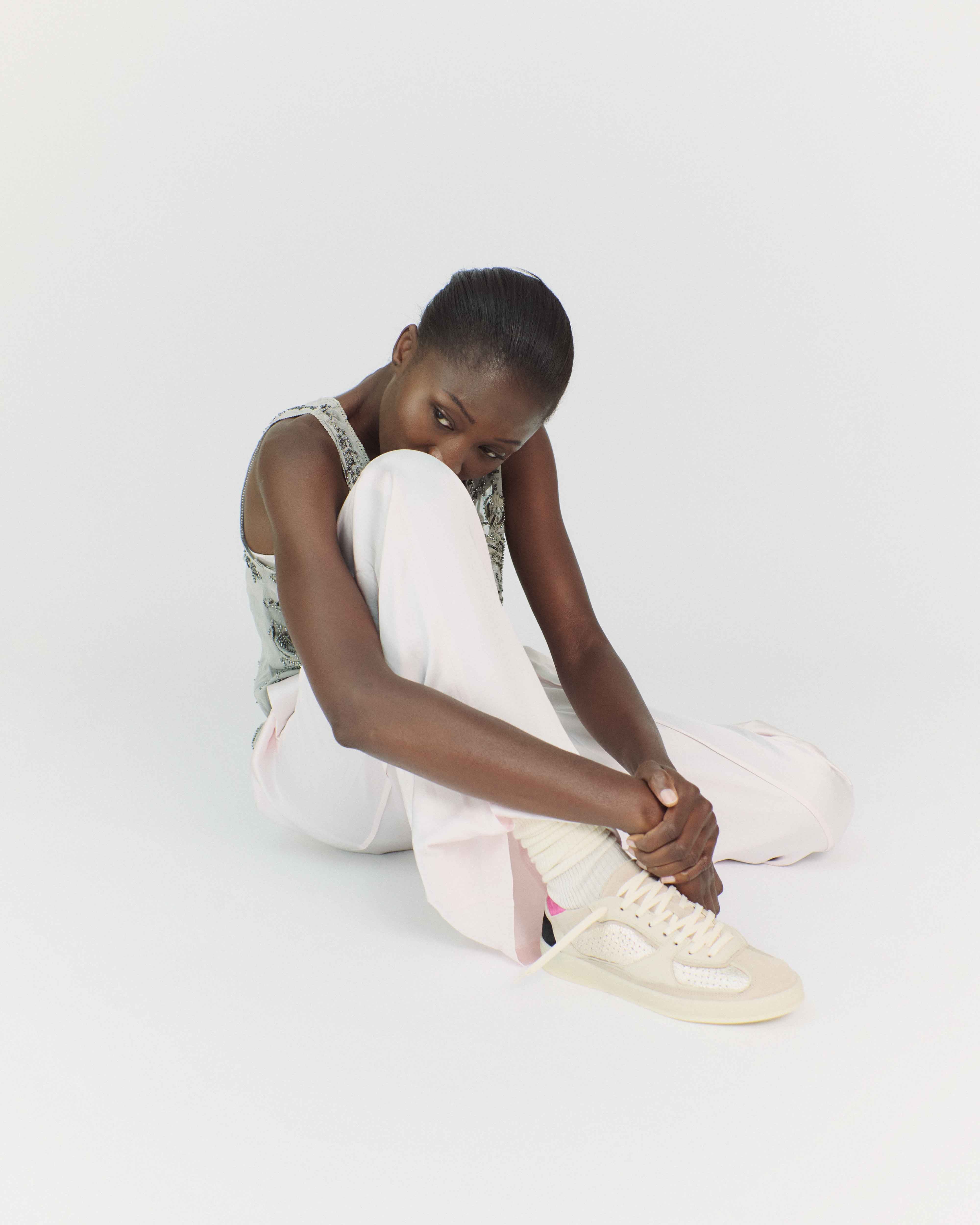 Dabbie Calf suede & mix White sand & champagne mix - Image 3