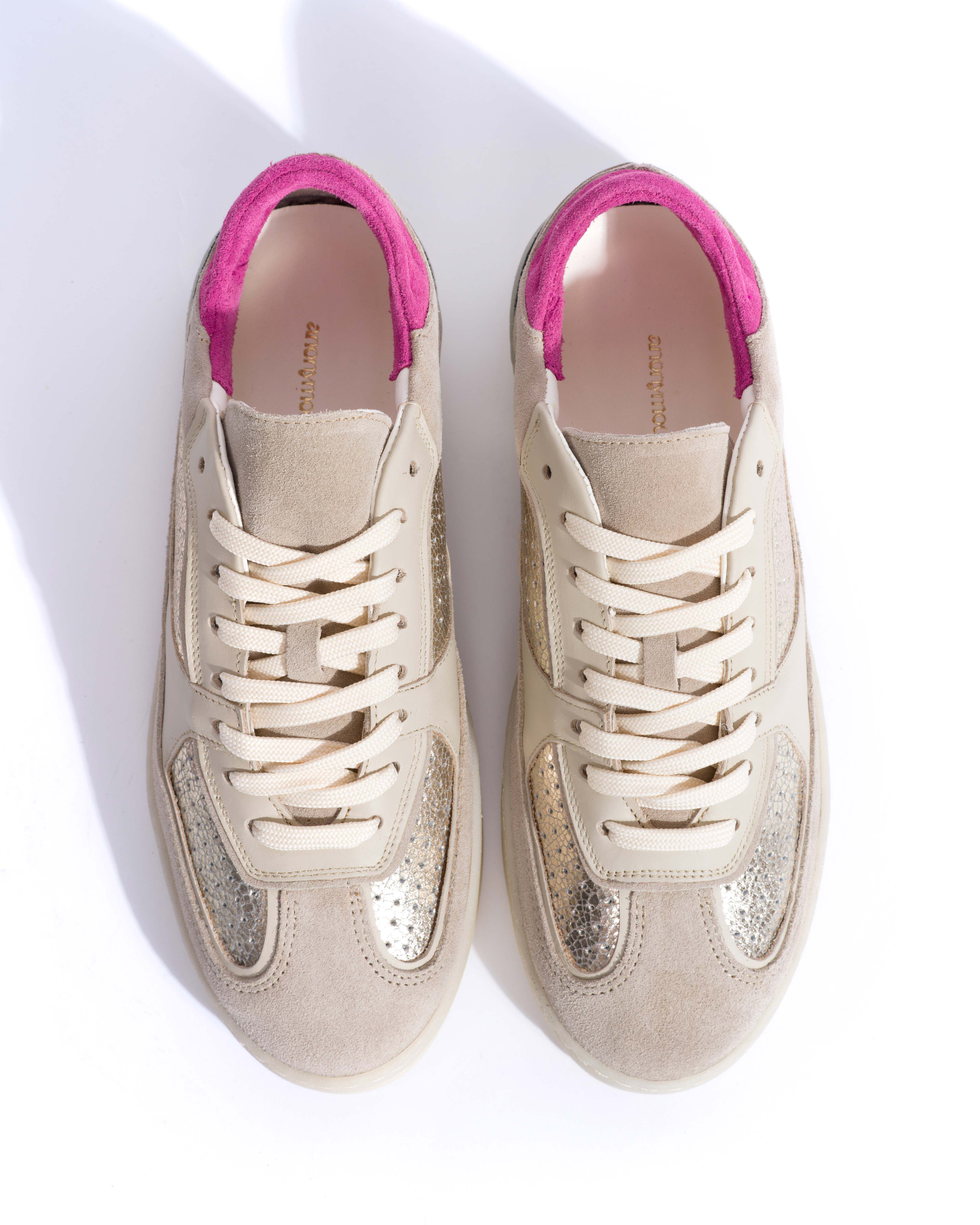 Dabbie Calf suede & mix White sand & champagne mix - Image 5