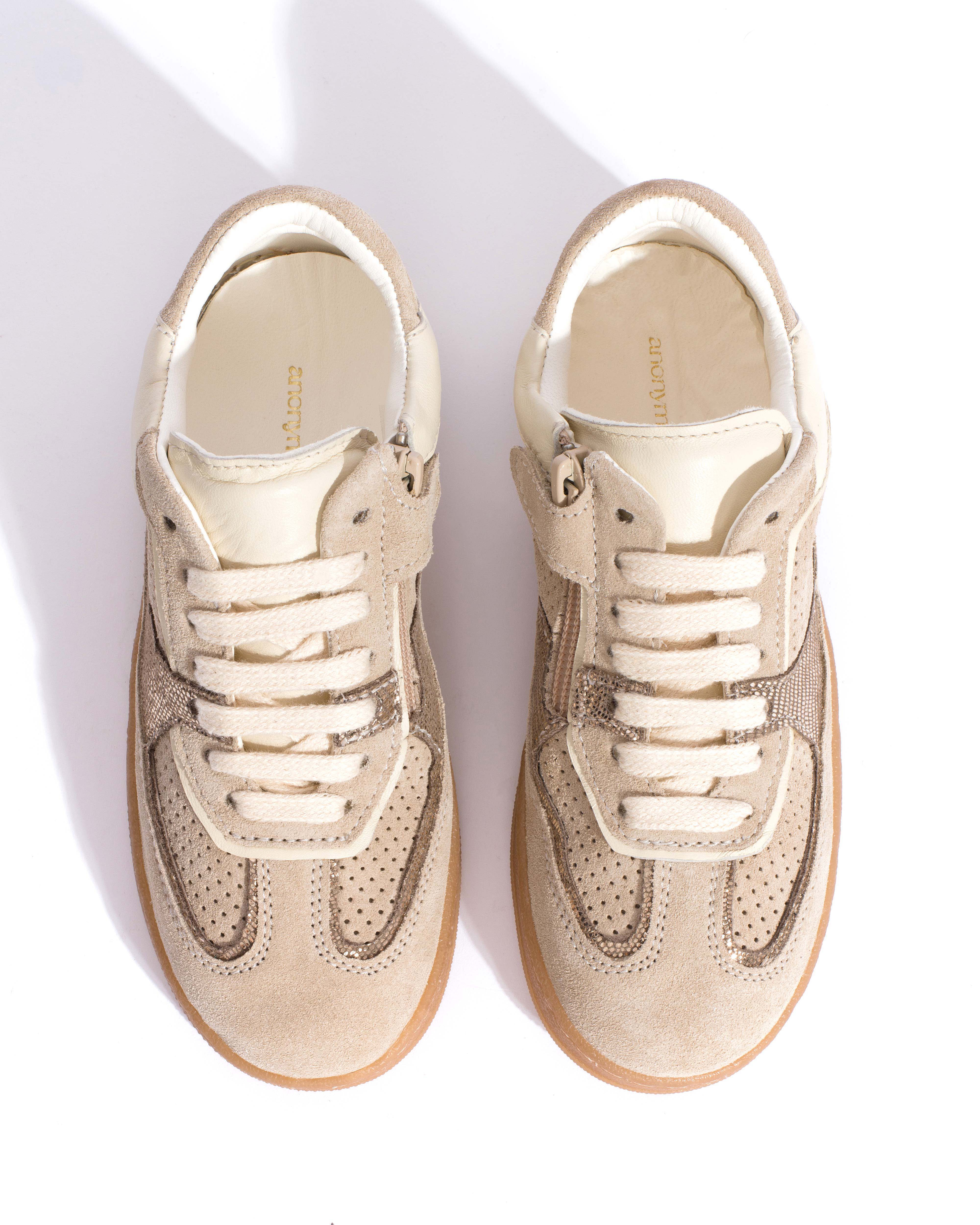 Dabbie junior Calf suede & mix Mushroom & vintage champagne mix - Image 4