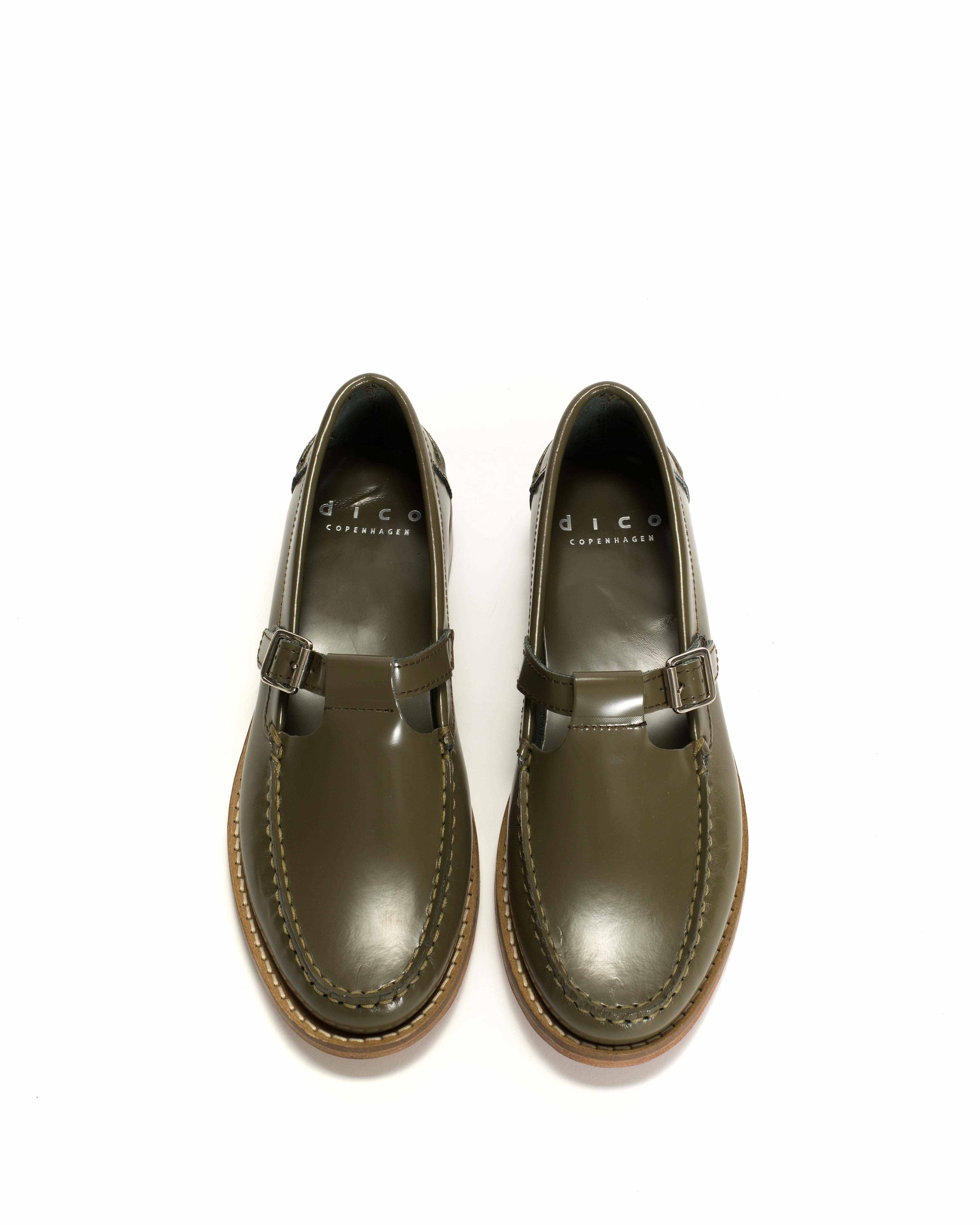 Dico Loafer t-bar Polido Olive green - Image 4