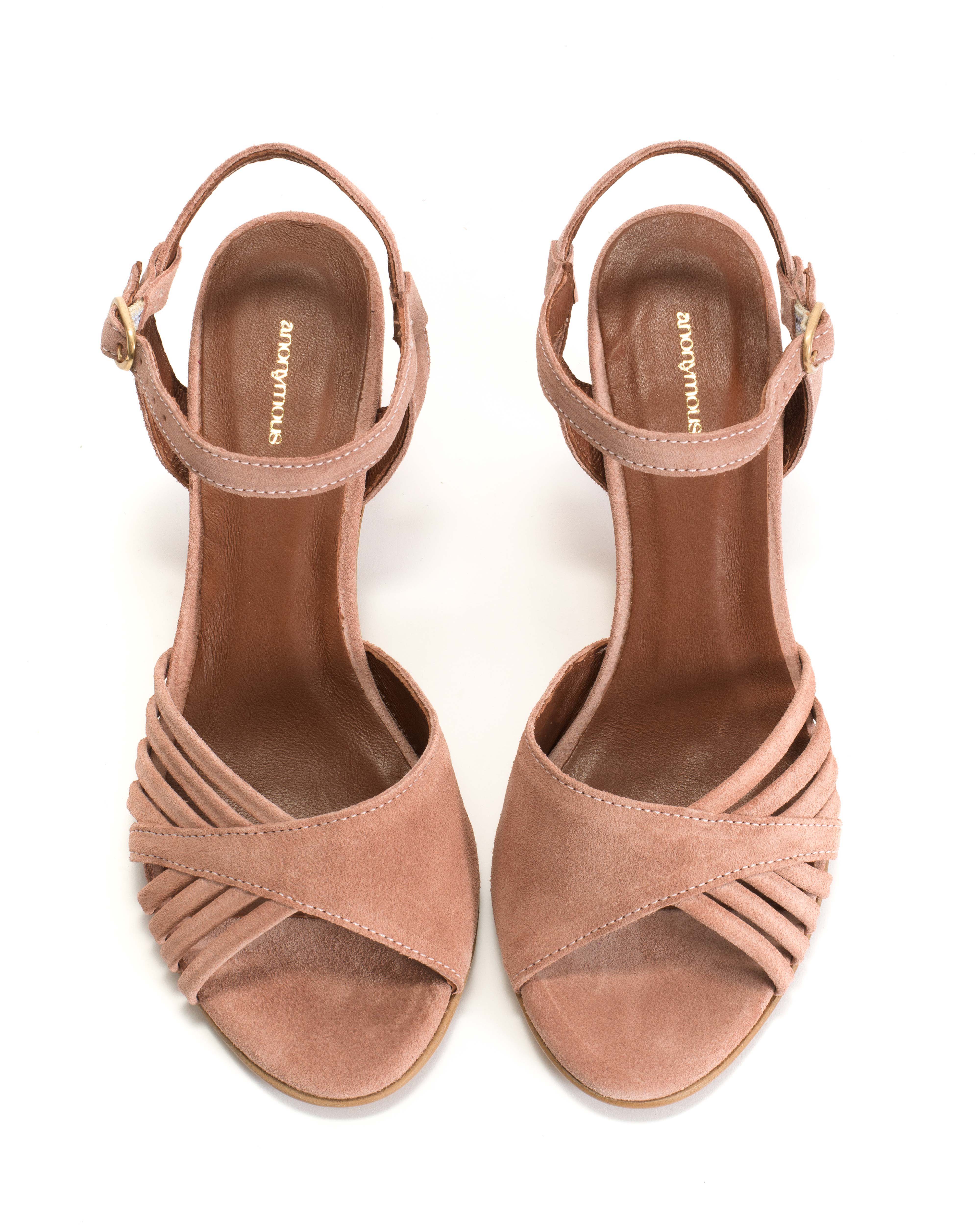 Hermine 50 stiletto Calf suede Burned rose - Image 4