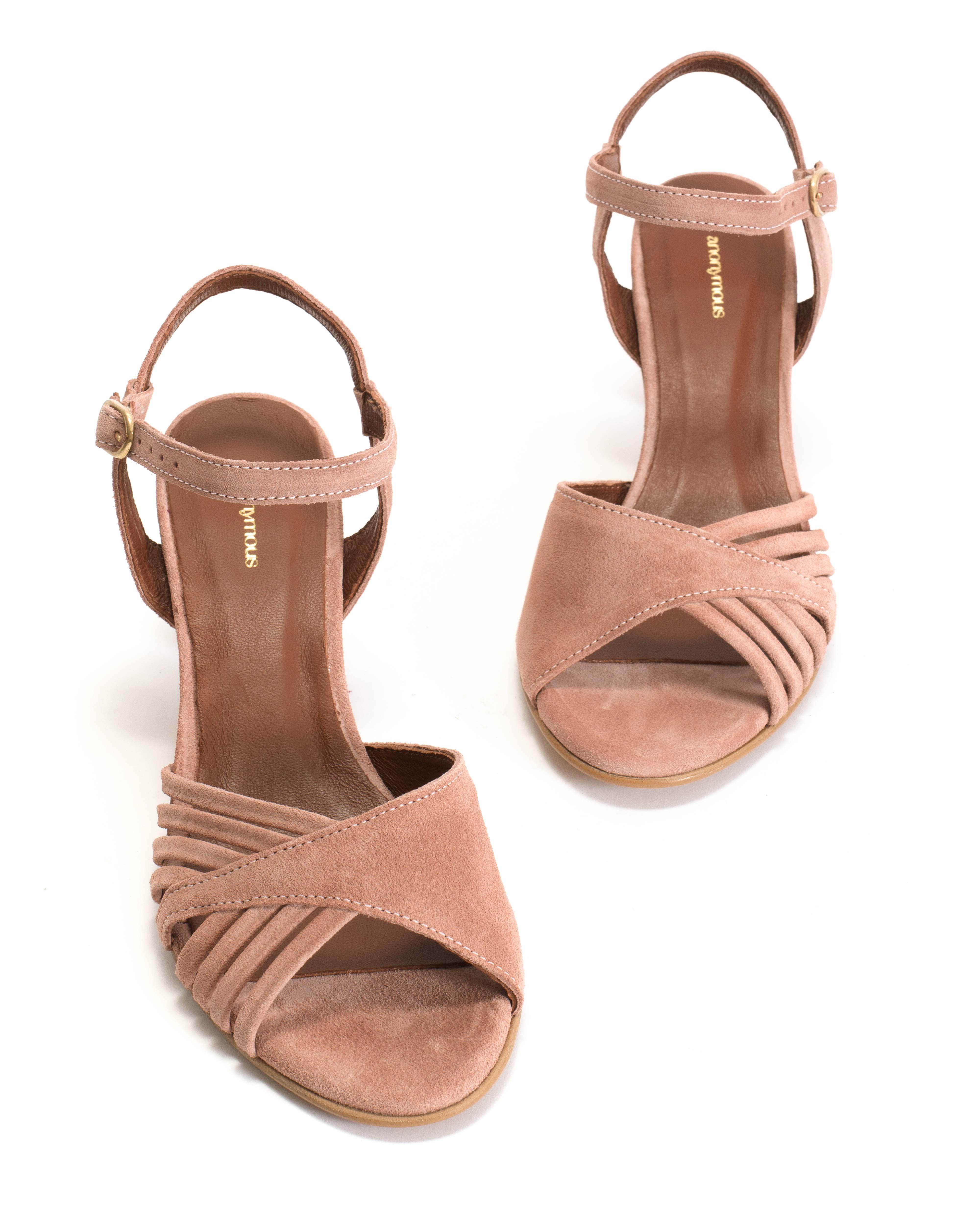 Hermine 50 stiletto Calf suede Burned rose - Image 6