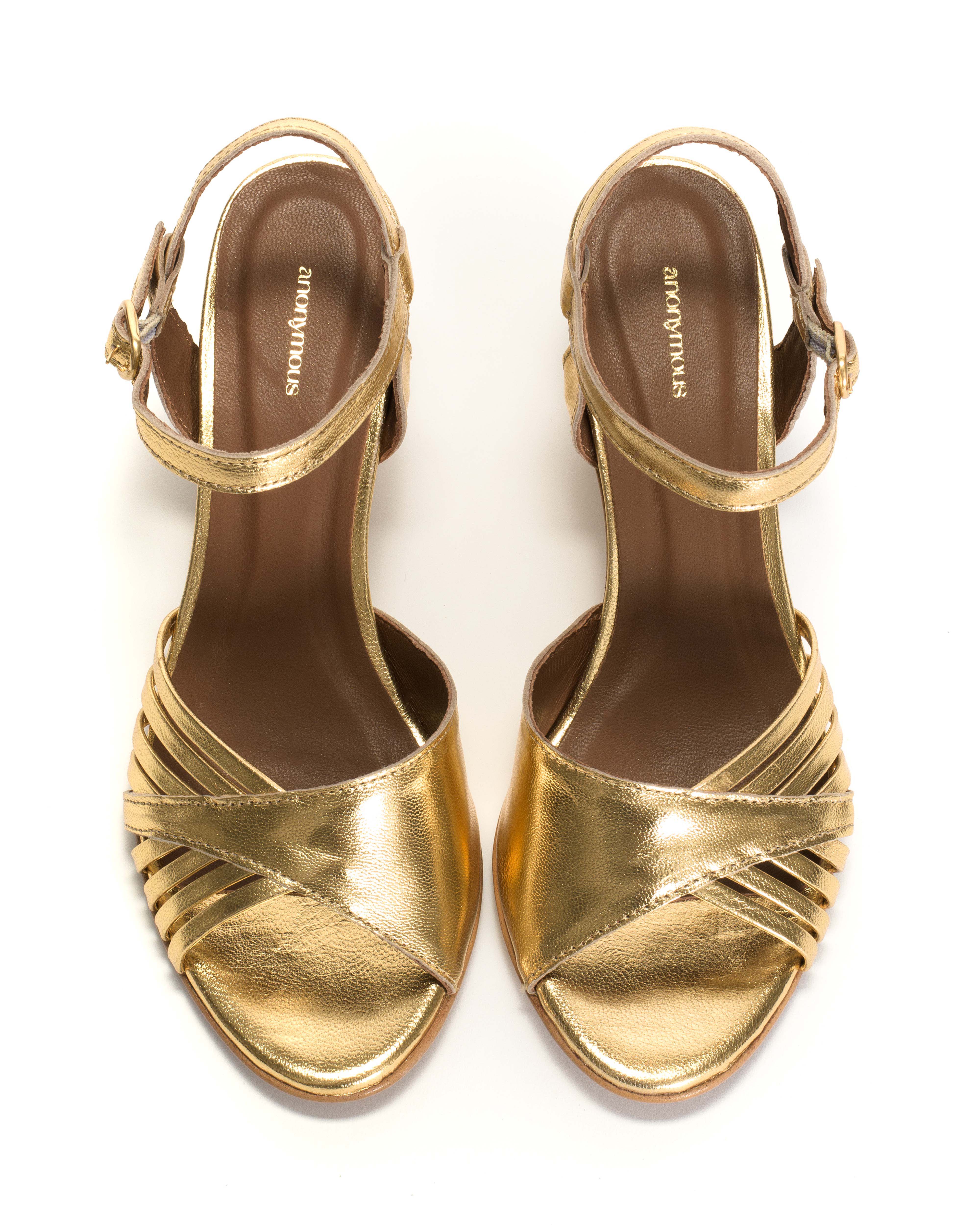 Hermine 50 stiletto Metallic goat Gold - Image 4