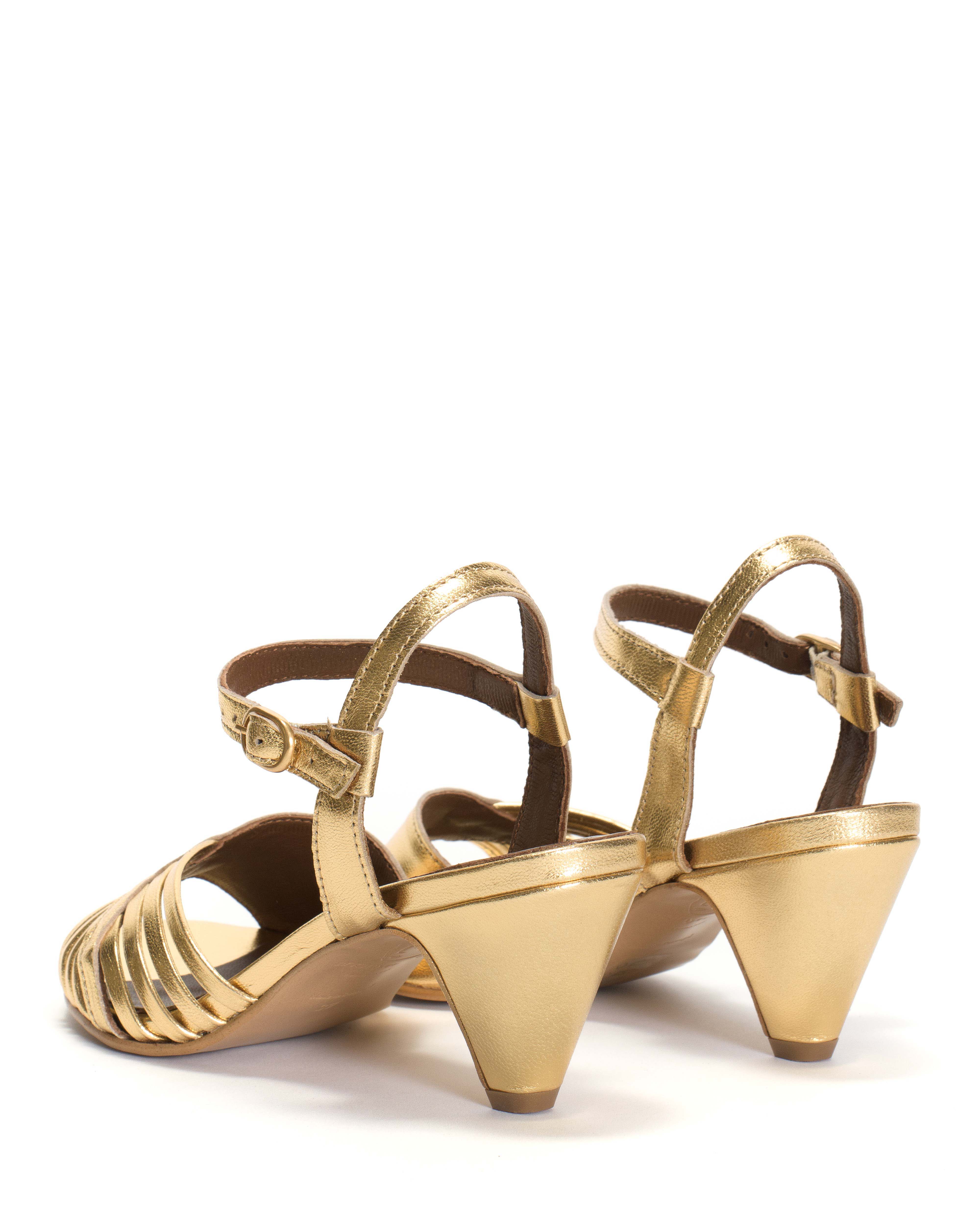 Hermine 50 stiletto Metallic goat Gold - Image 5