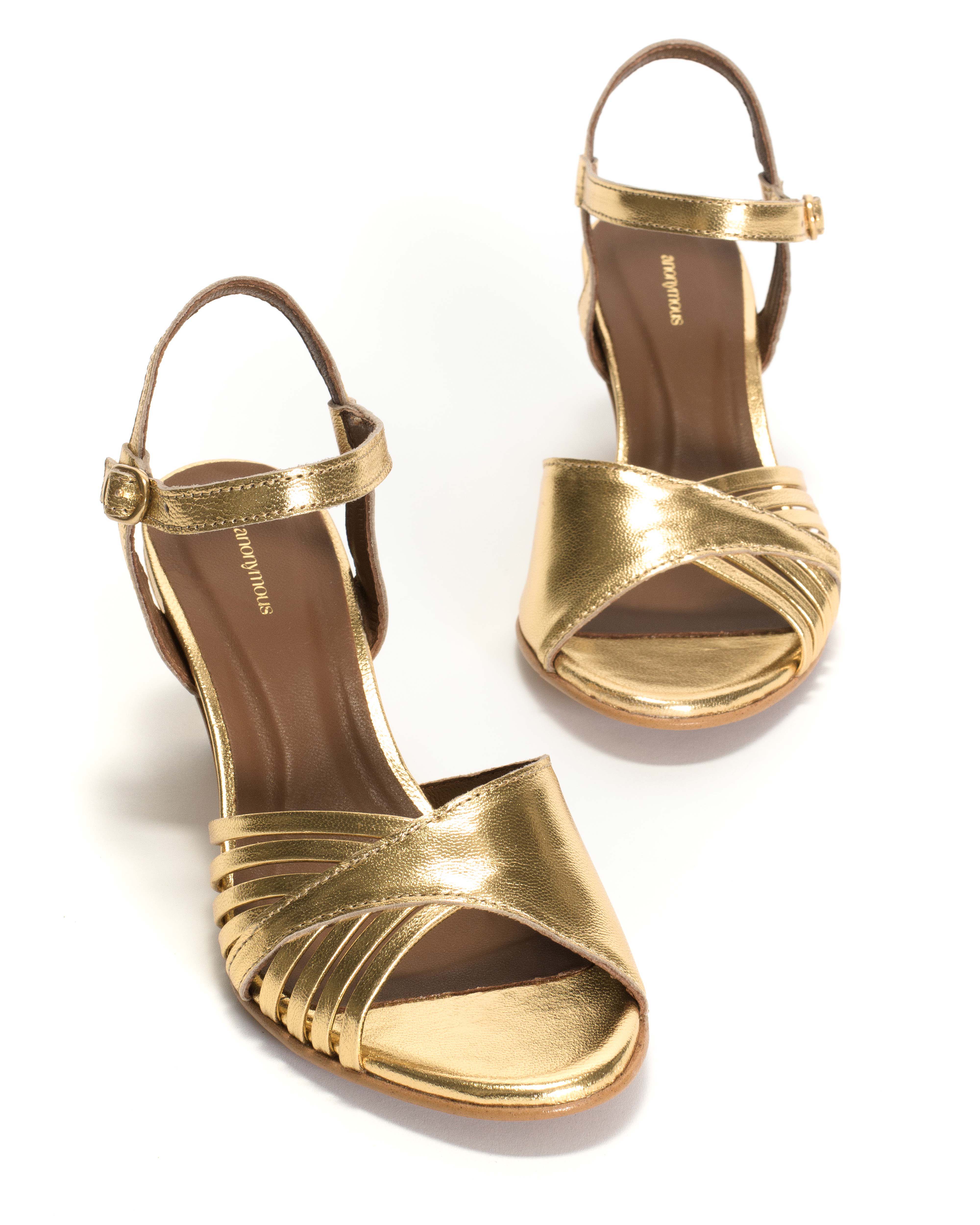 Hermine 50 stiletto Metallic goat Gold - Image 6