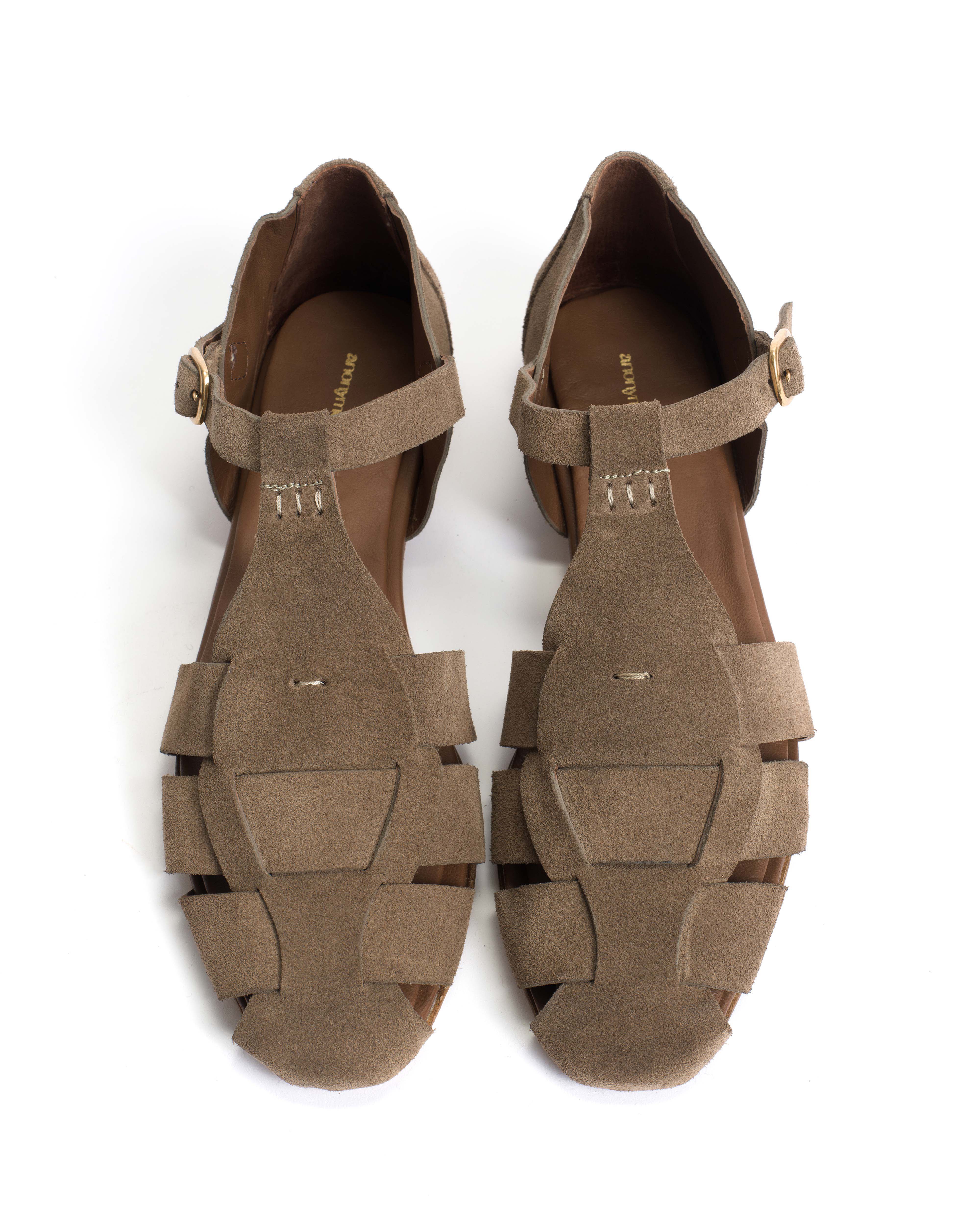 Lain flats Calf suede Mushroom - Image 4