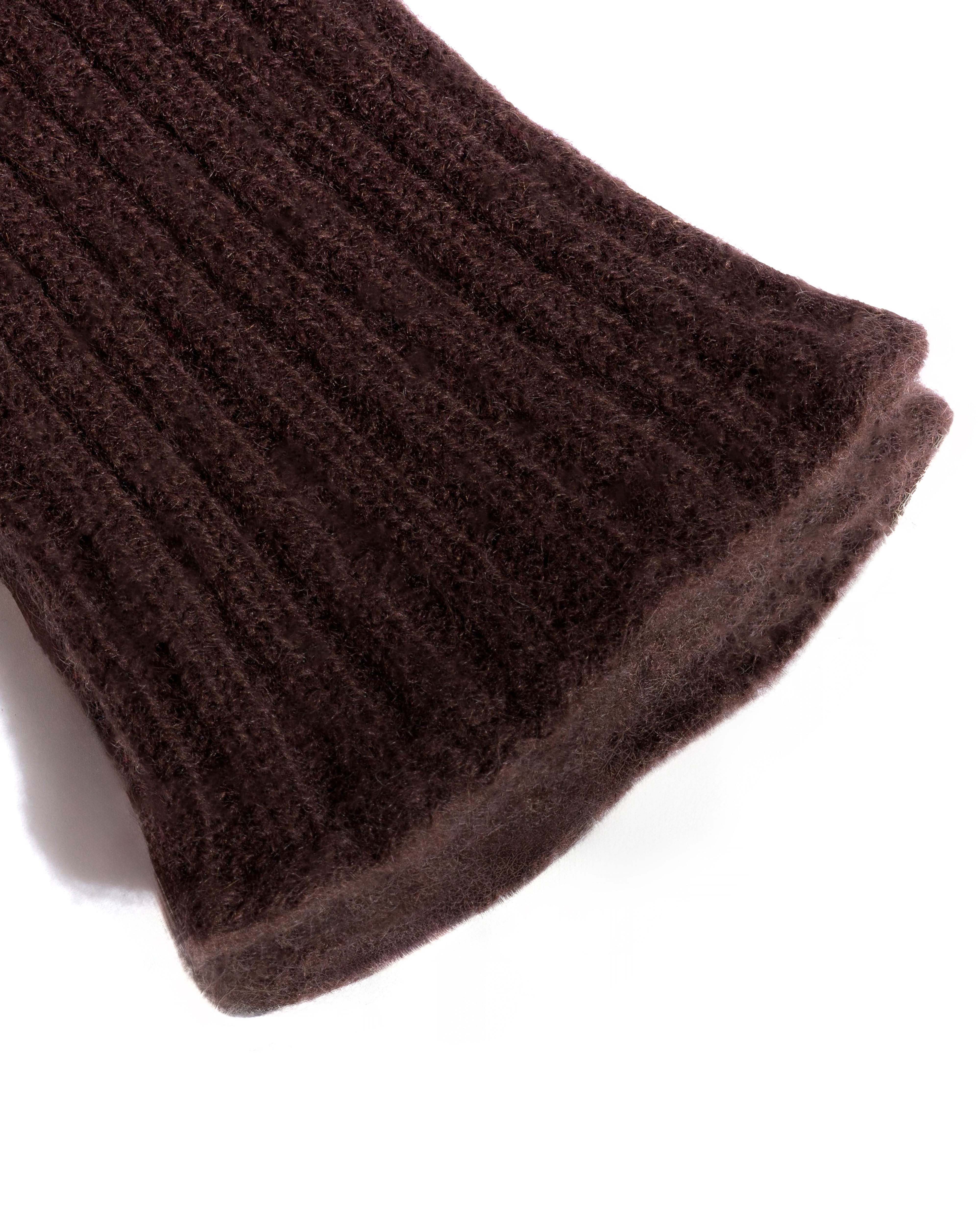 Nola cashmere gloves 100% cashmere Coffee brown - Image 4