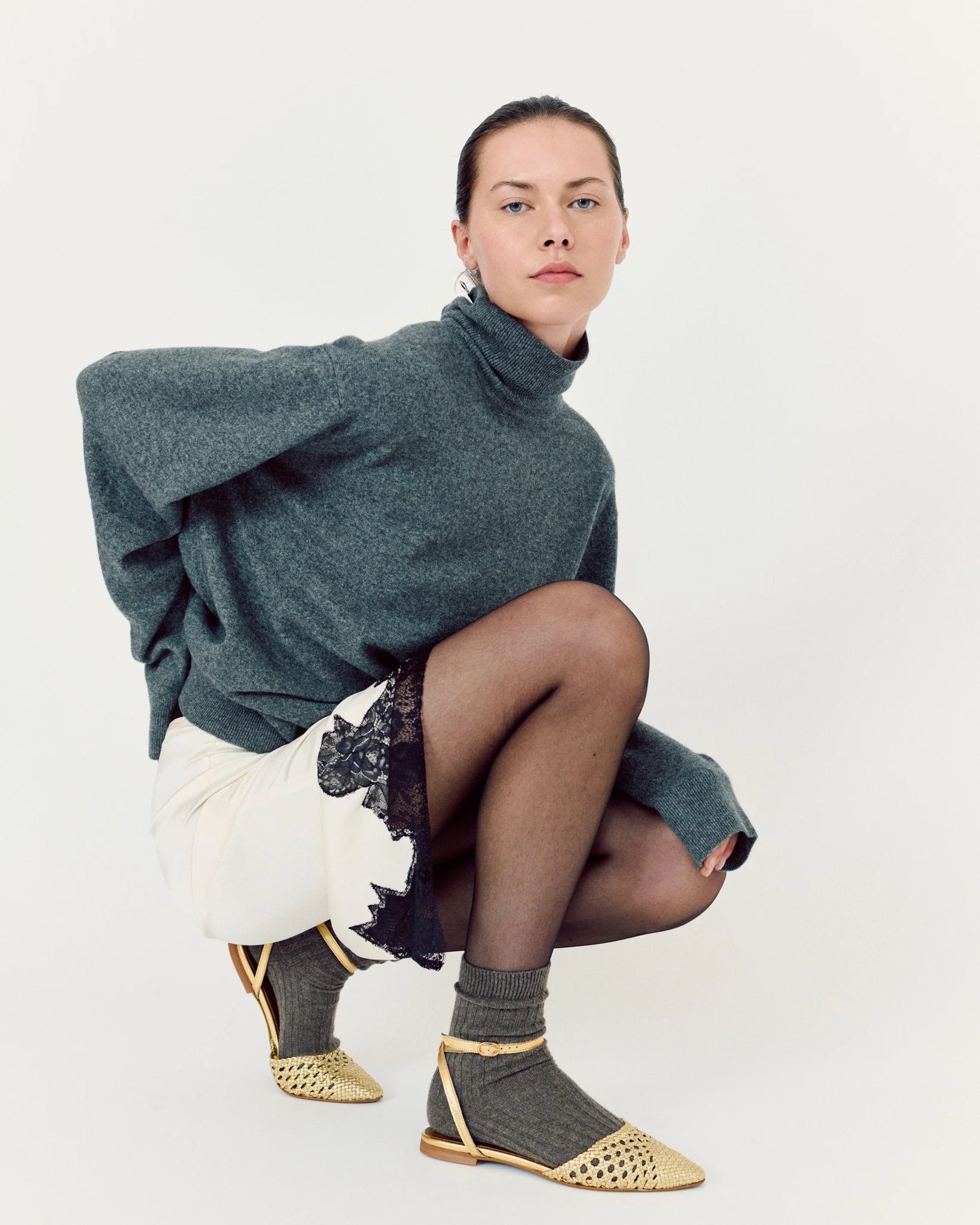 Senara 10 hand-braided Hand-braided leather Gold - Image 3