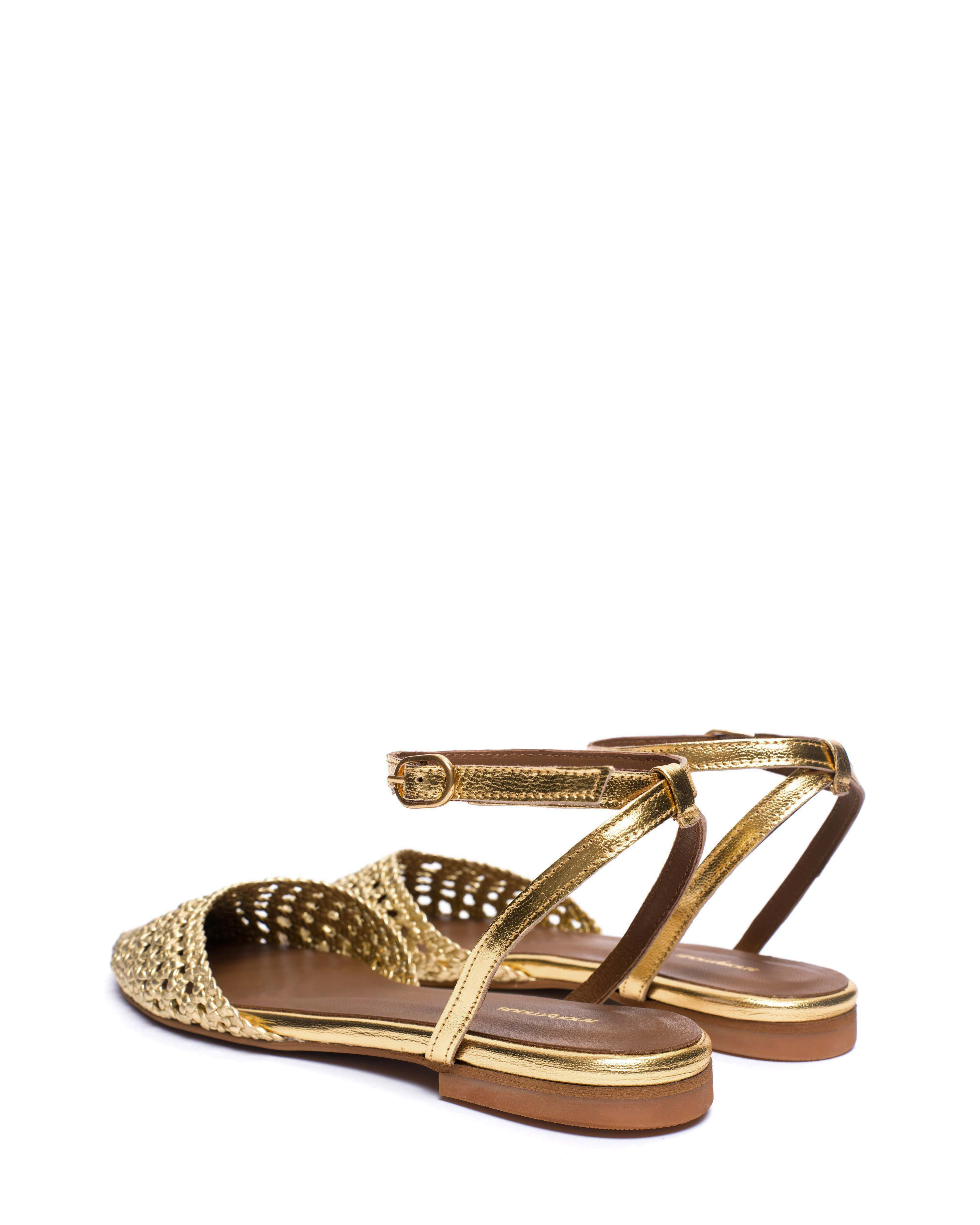 Senara 10 hand-braided Hand-braided leather Gold - Image 5