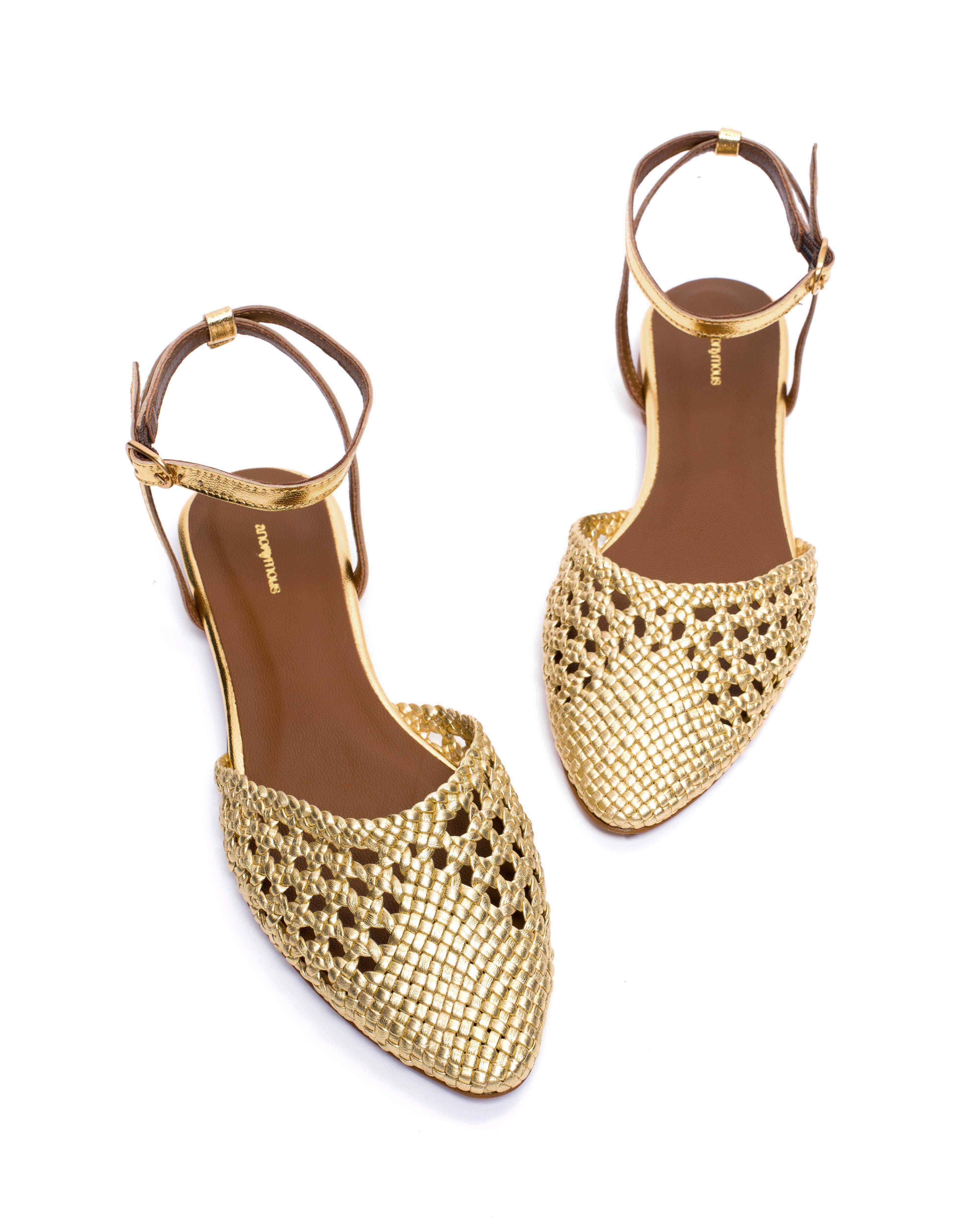 Senara 10 hand-braided Hand-braided leather Gold - Image 6