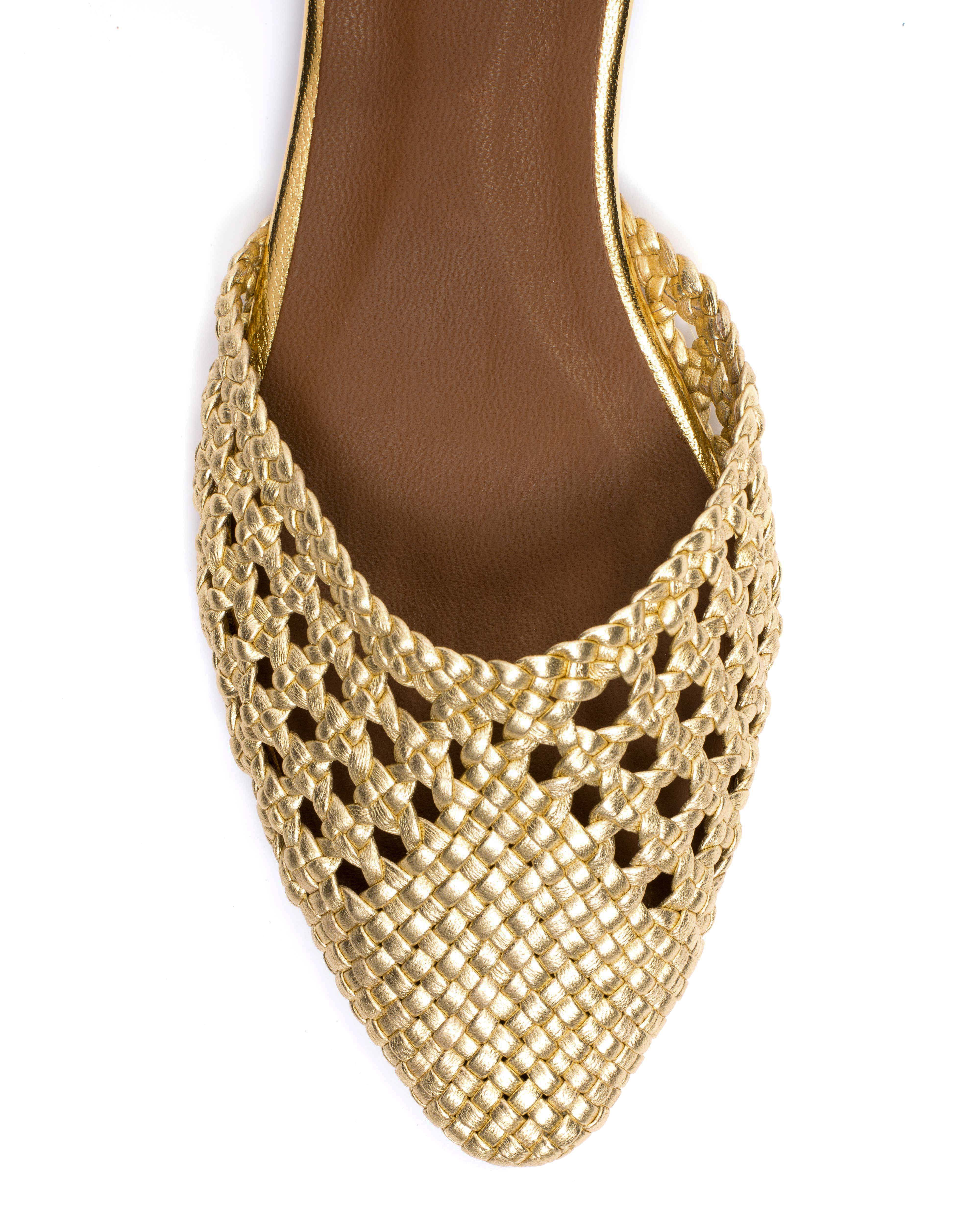 Senara 10 hand-braided Hand-braided leather Gold - Image 7