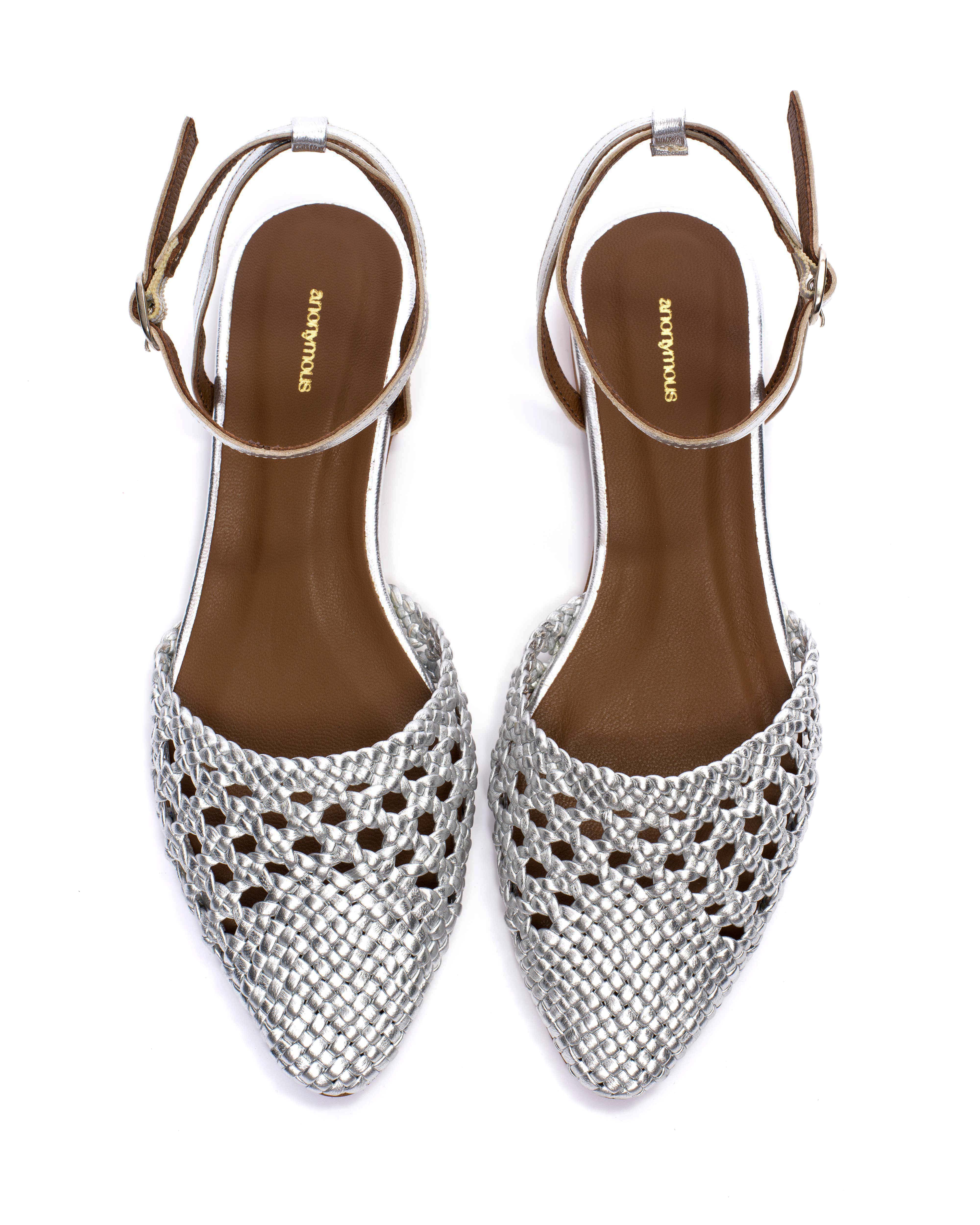 Senara 10 hand-braided Hand-braided leather Silver - Image 3