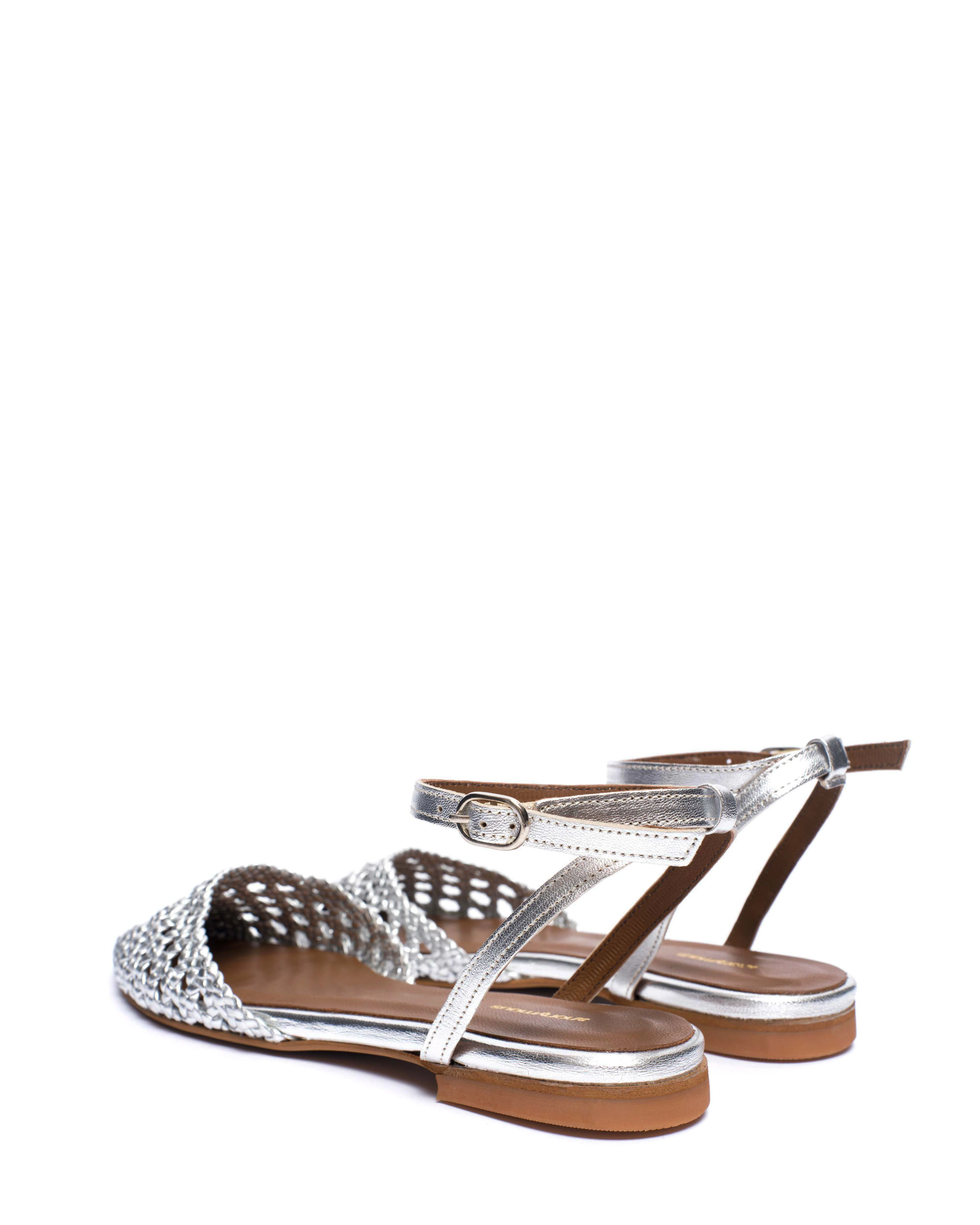 Senara 10 hand-braided Hand-braided leather Silver - Image 4