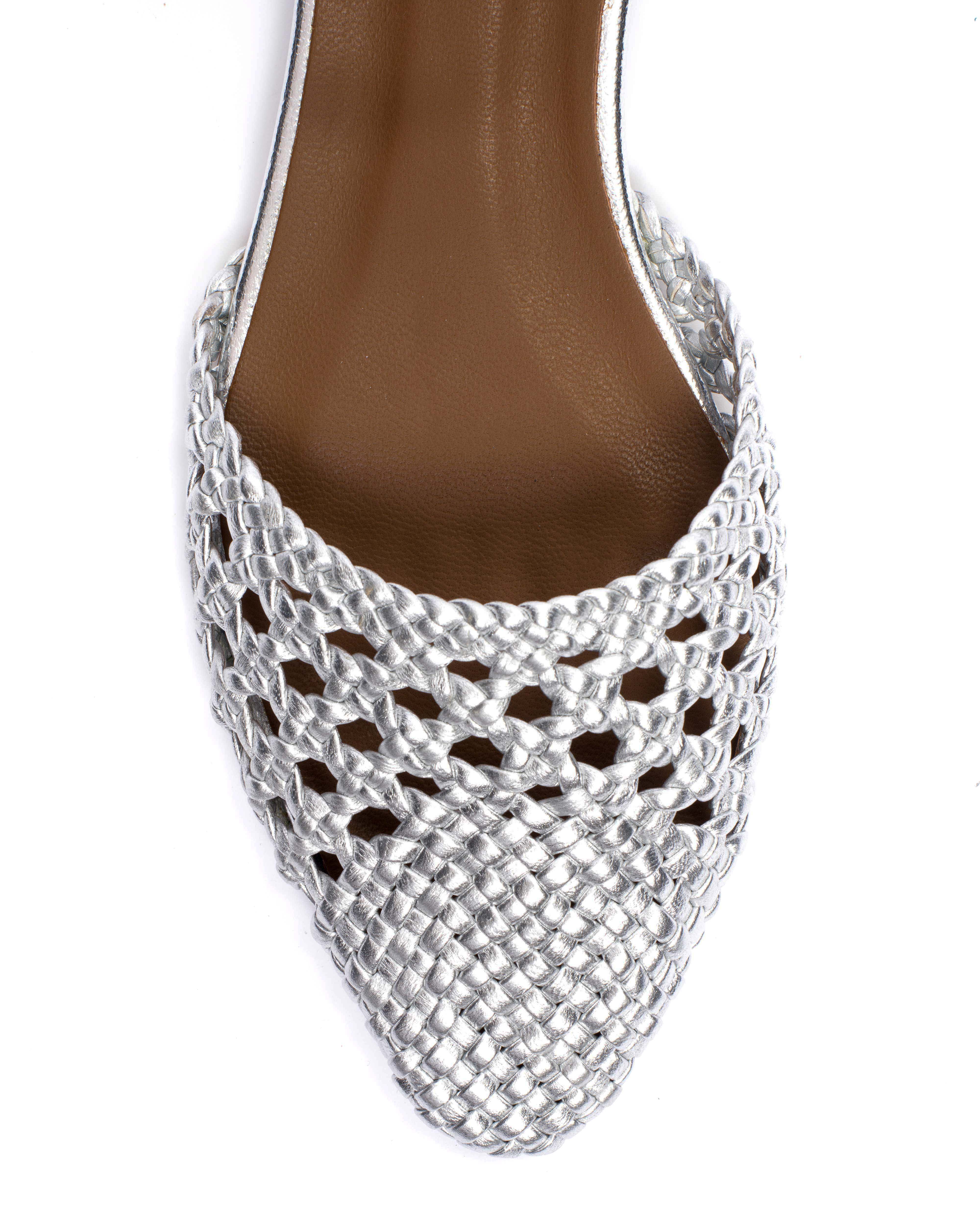 Senara 10 hand-braided Hand-braided leather Silver - Image 6