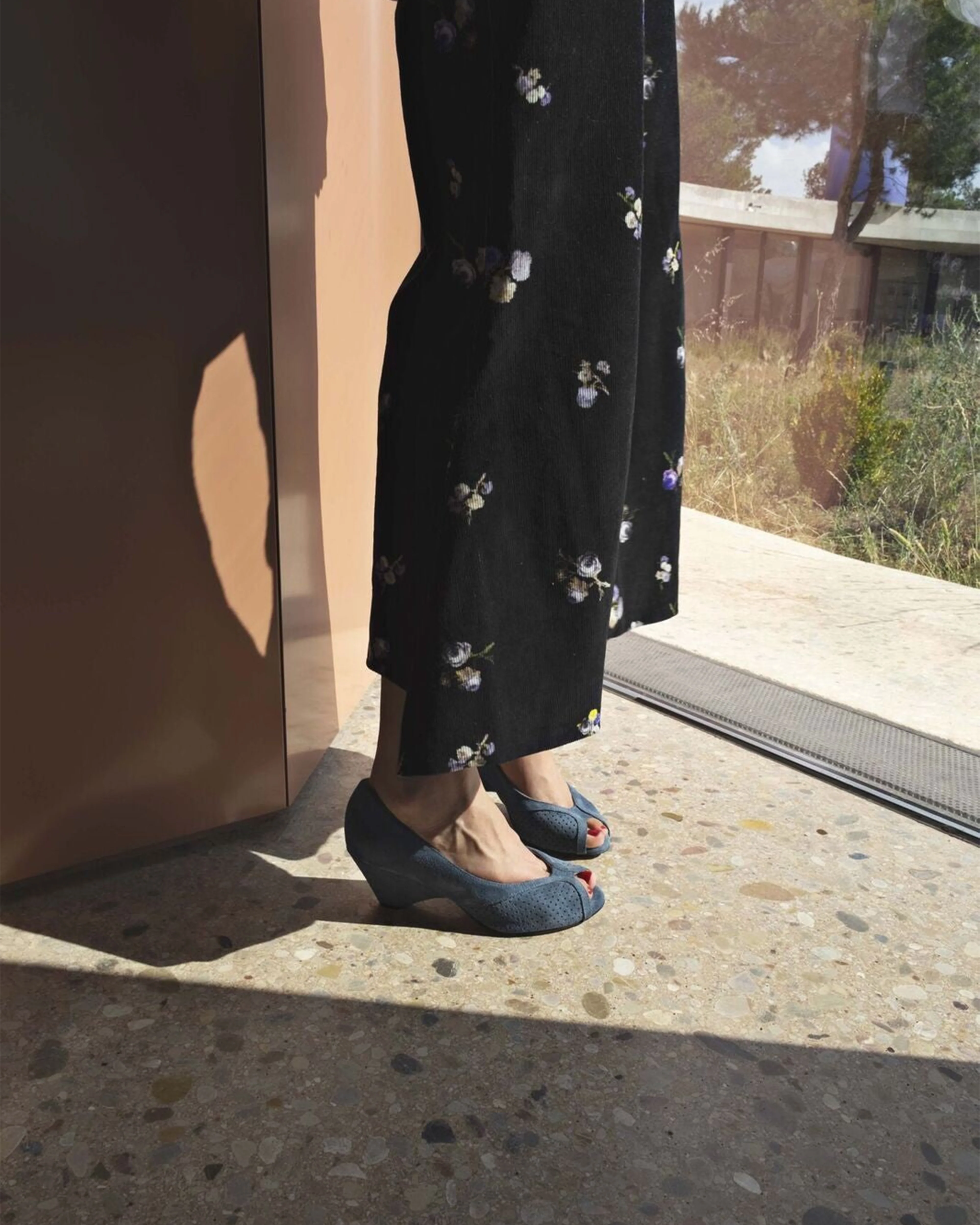 Tiffany triangle Calf suede Denim blue - Image 3