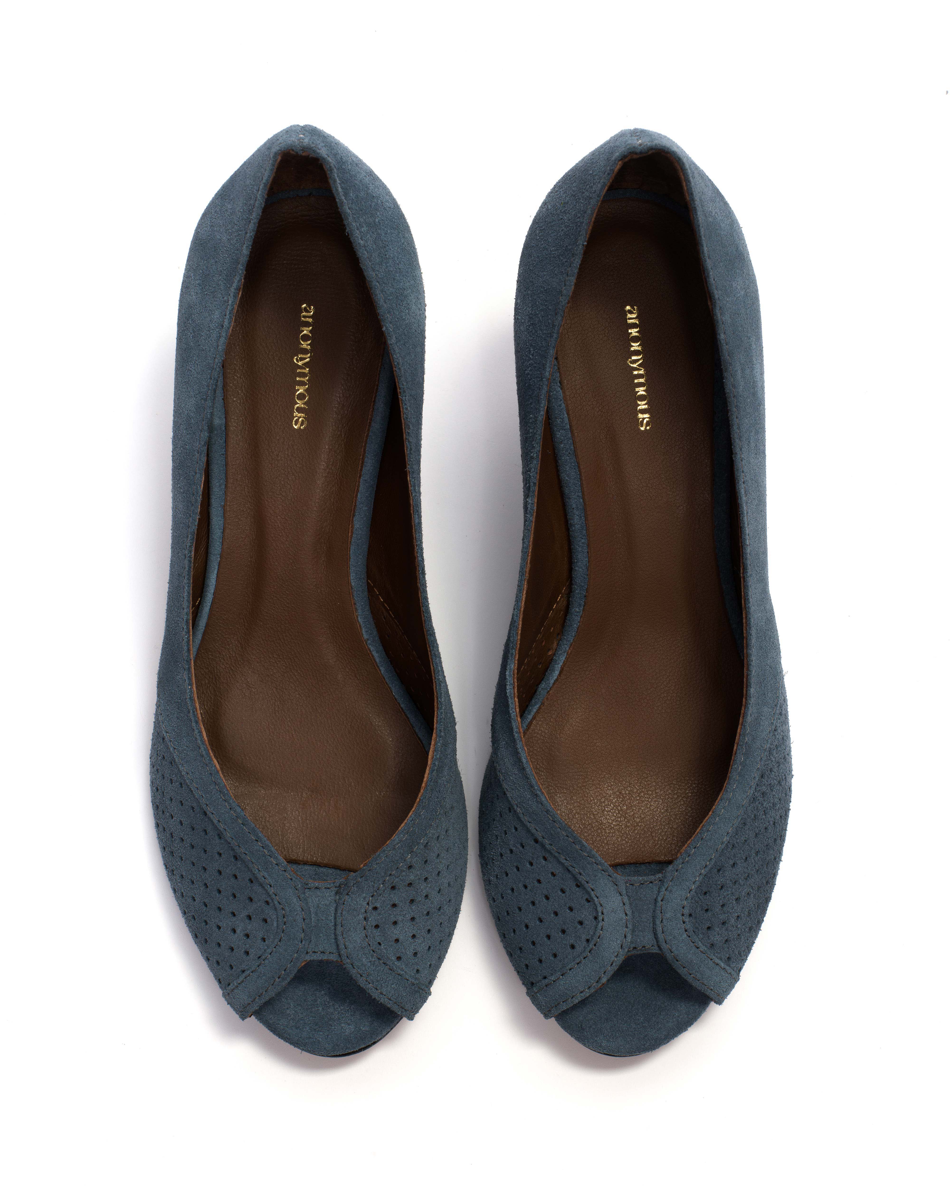 Tiffany triangle Calf suede Denim blue - Image 4