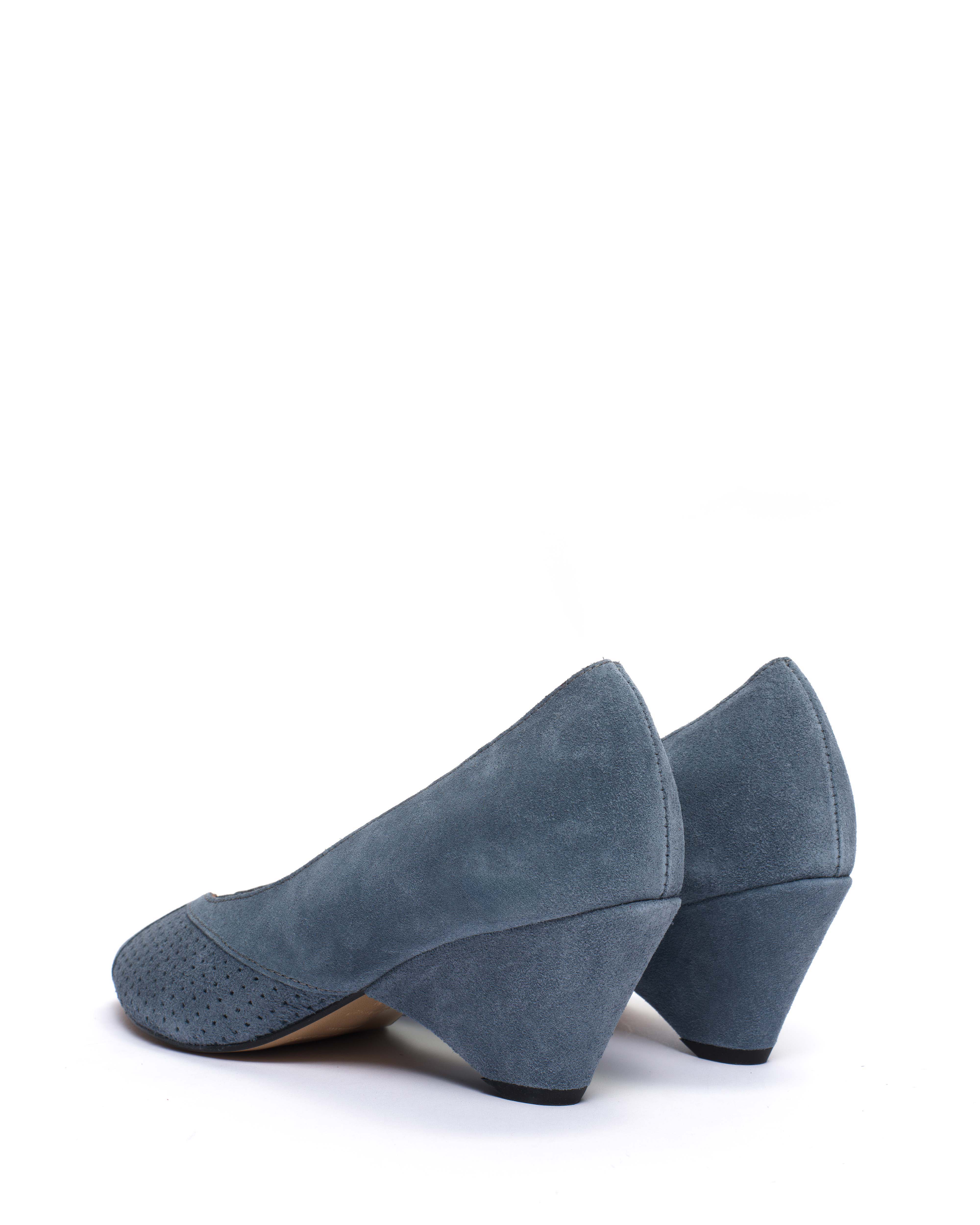 Tiffany triangle Calf suede Denim blue - Image 5