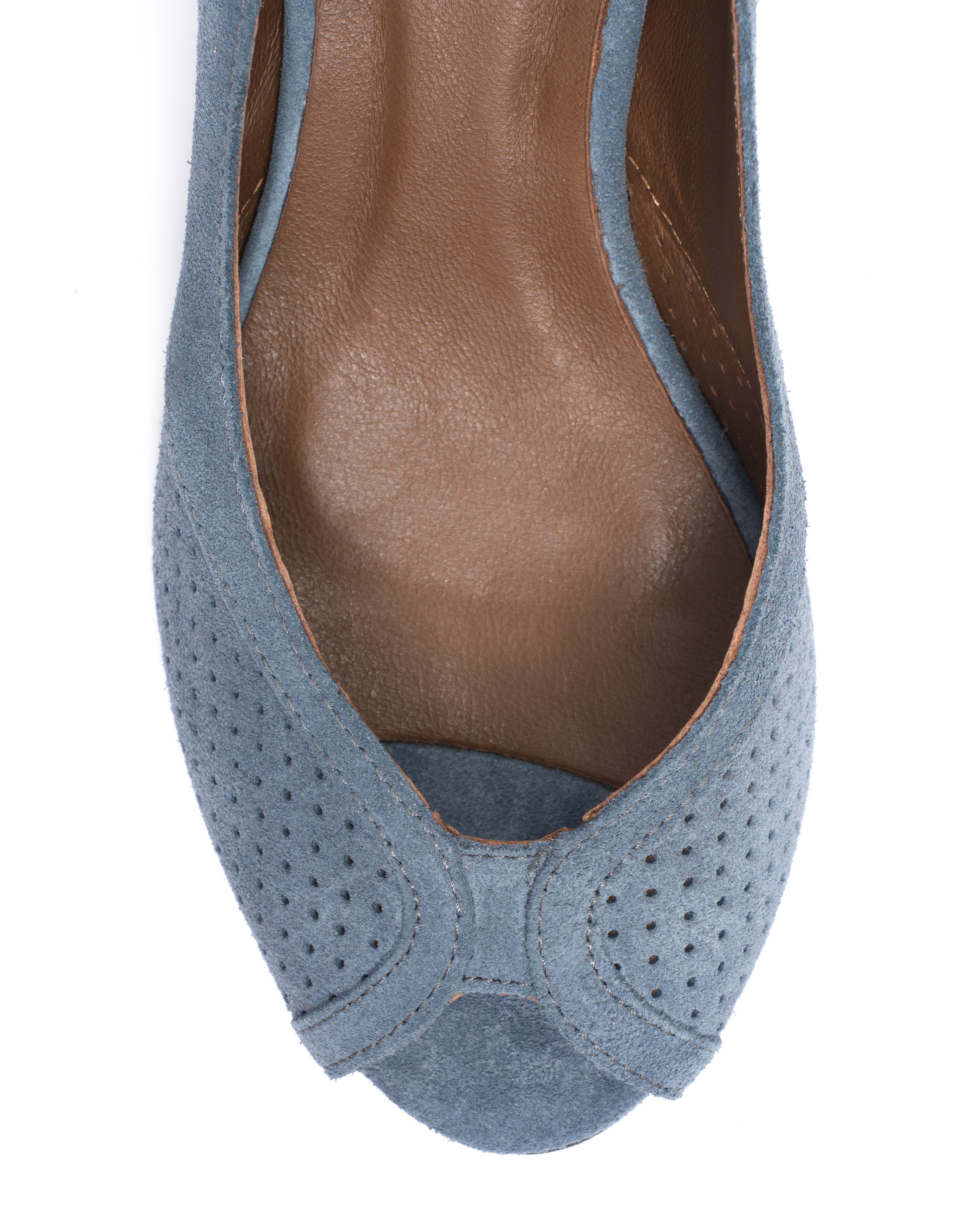 Tiffany triangle Calf suede Denim blue - Image 7