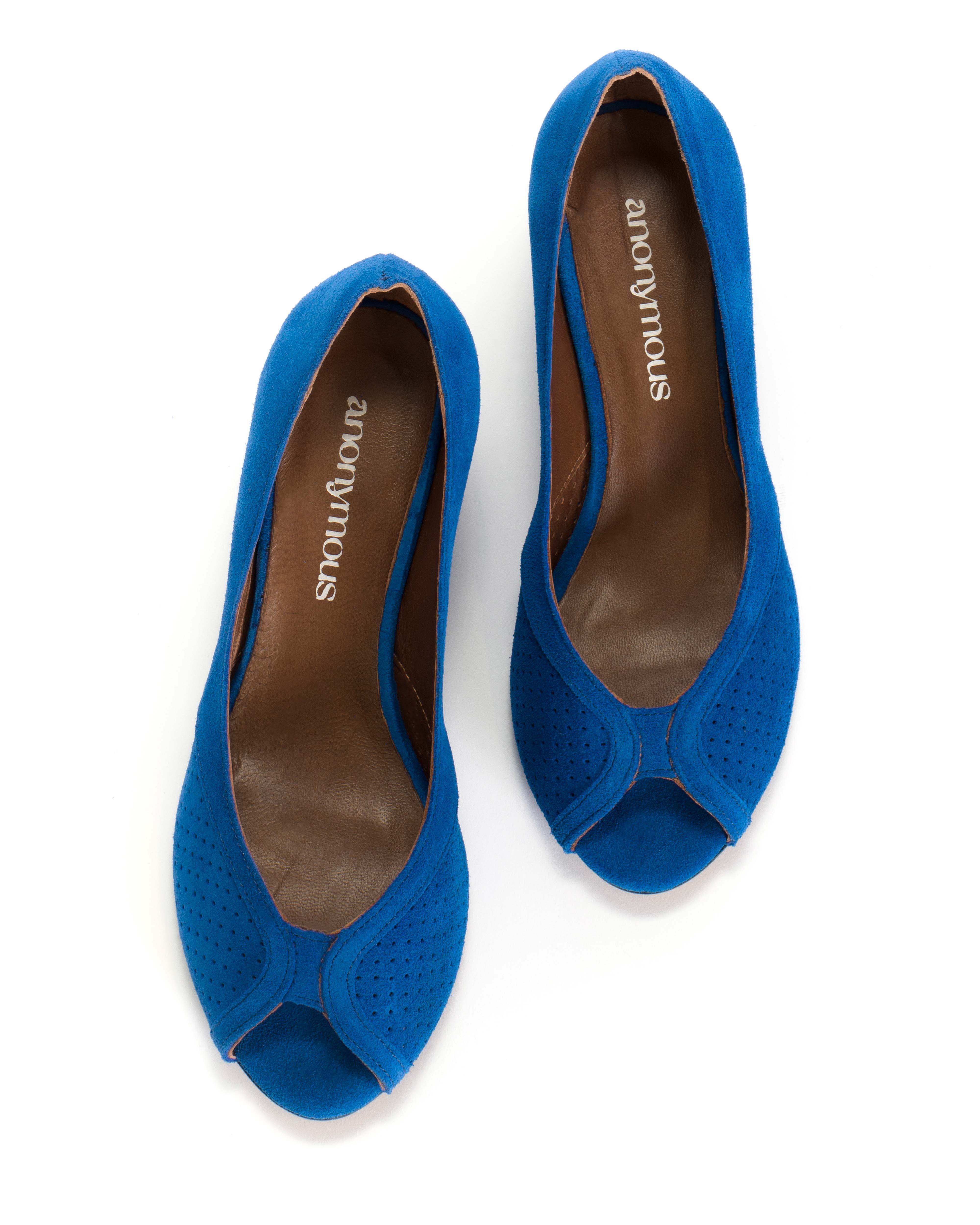 Tiffany triangle Calf suede Electric blue - Image 5