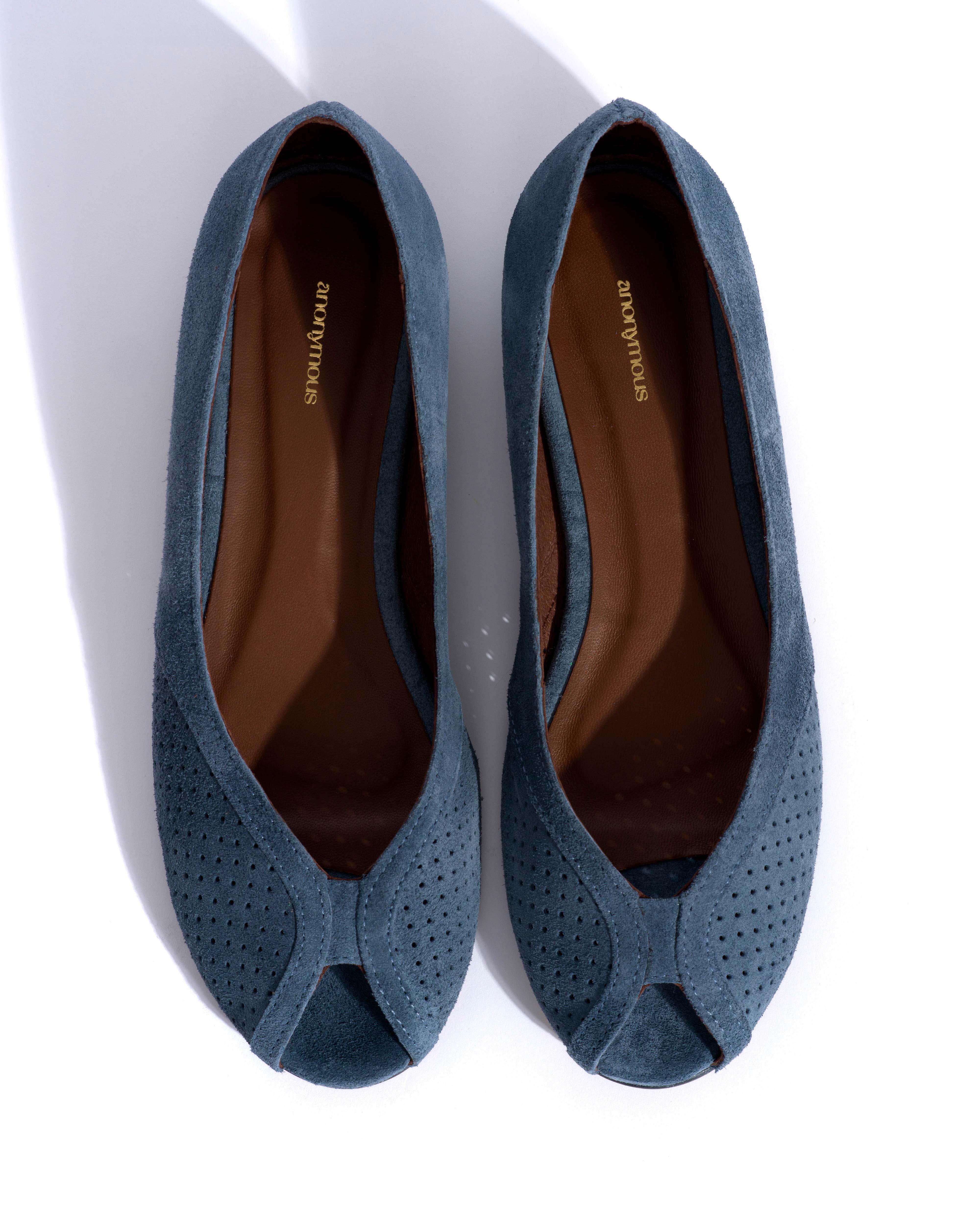 Tiffy Calf suede Denim blue - Image 5
